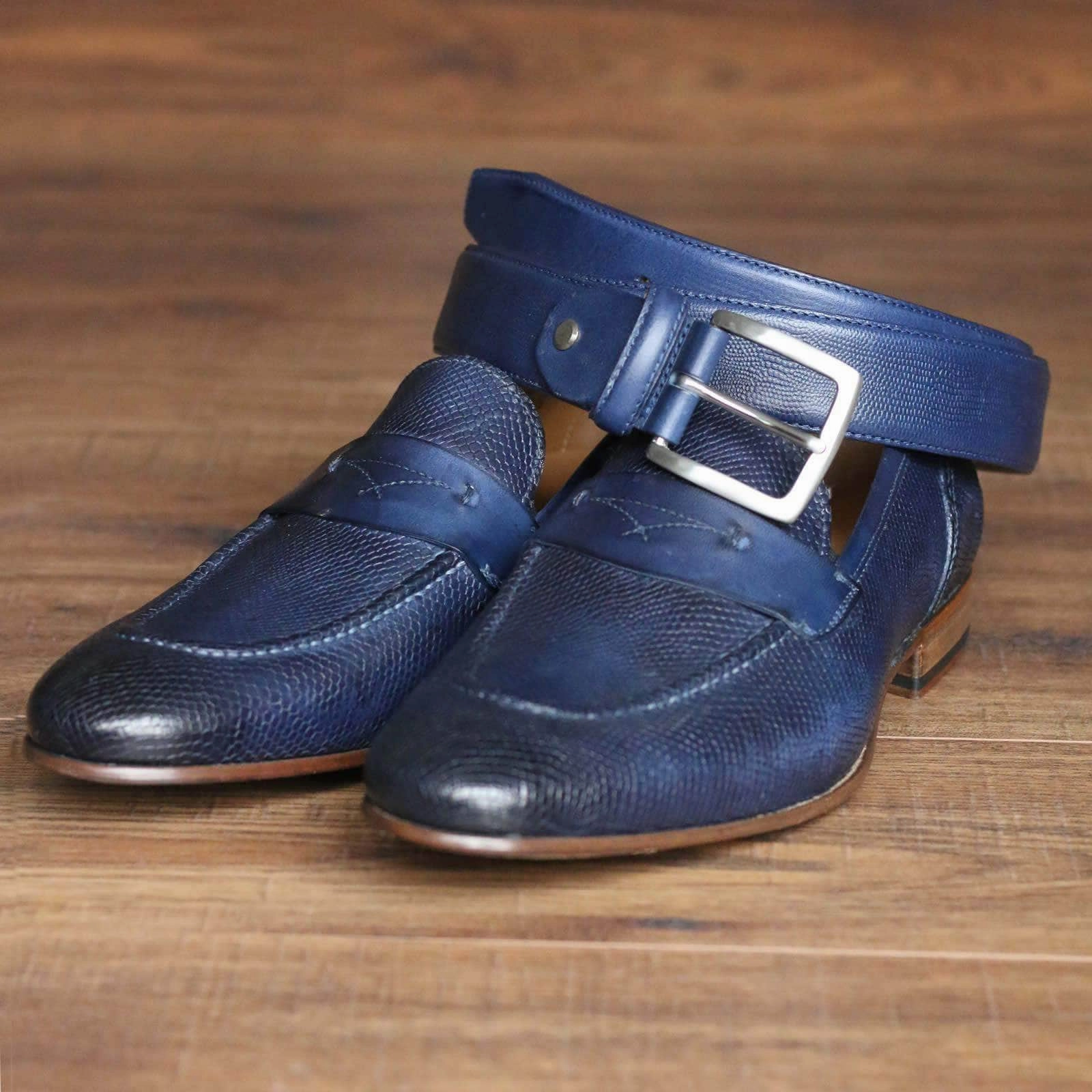 Harrison Loafer Blue Snakeskin