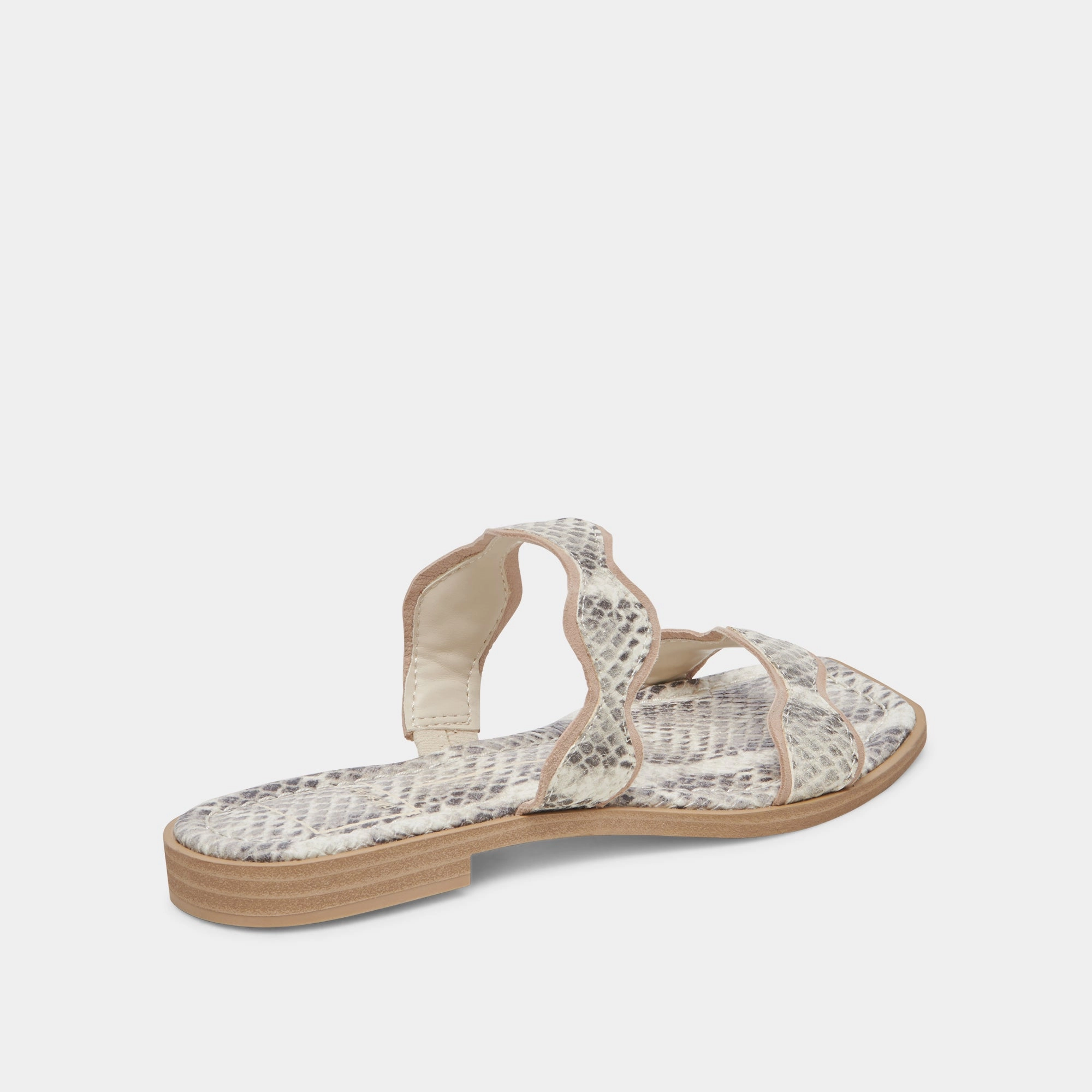 ILVA SANDALS GREY WHITE EMBOSSED LEATHER