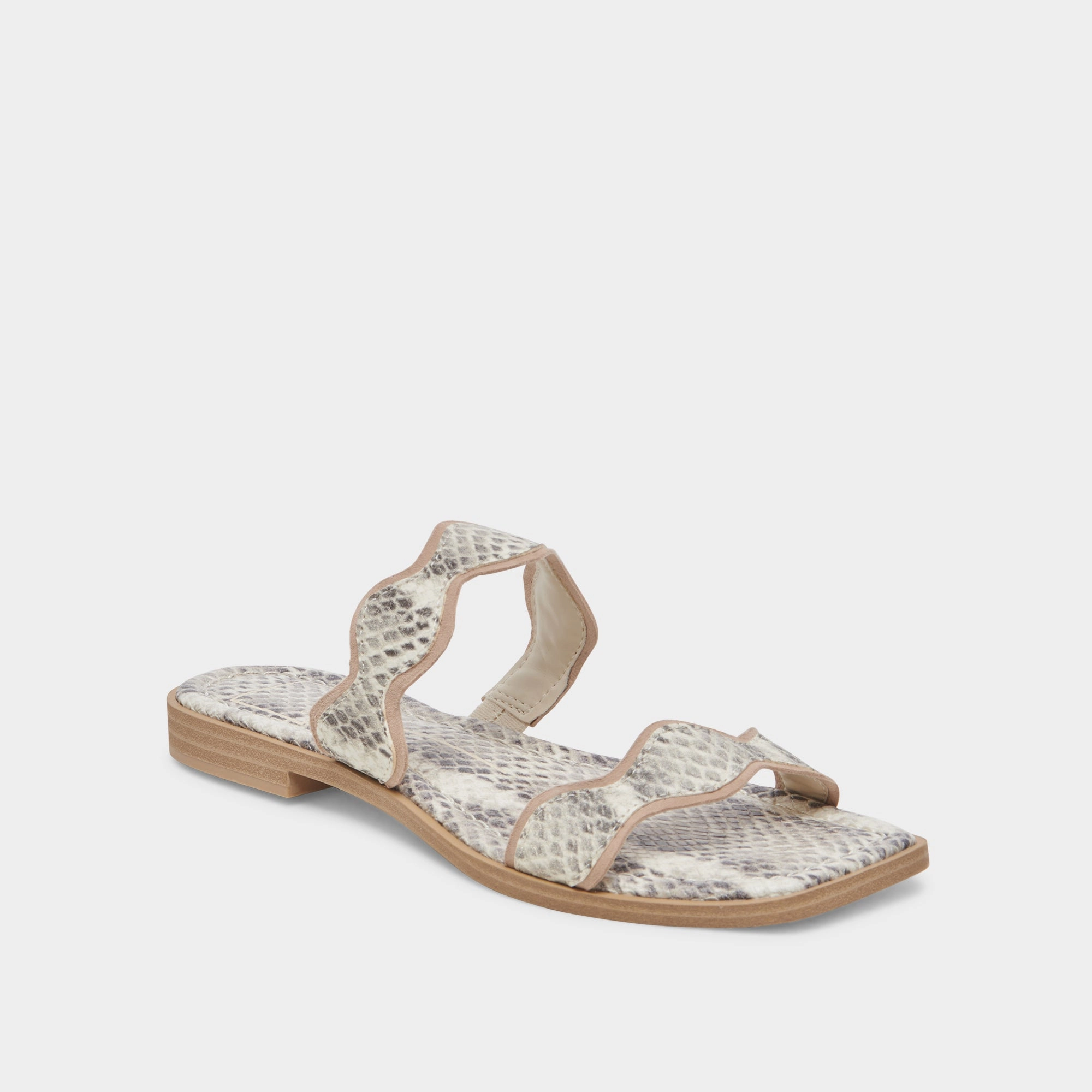 ILVA SANDALS GREY WHITE EMBOSSED LEATHER