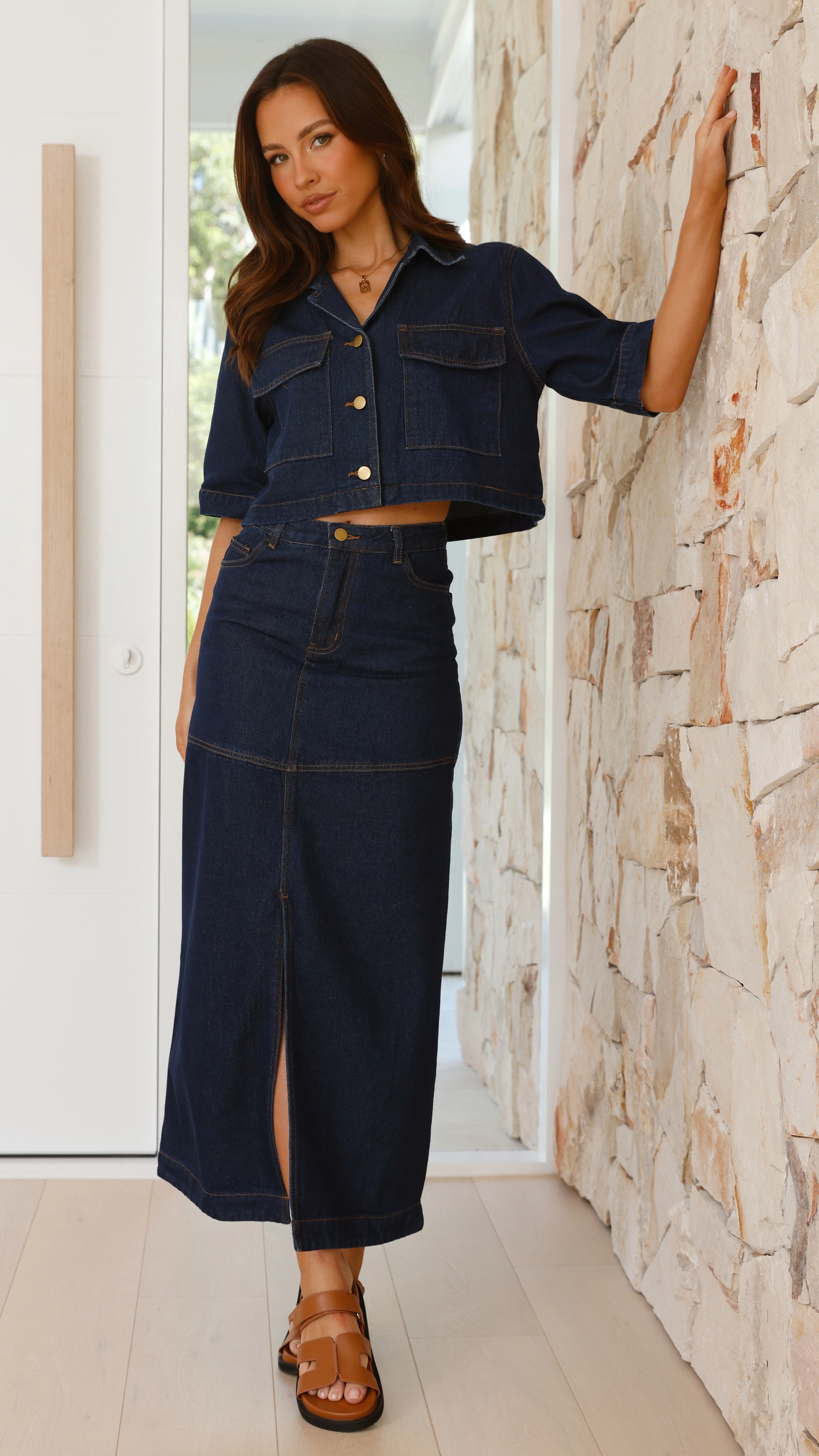 Kaili Maxi Skirt - Indigo Denim