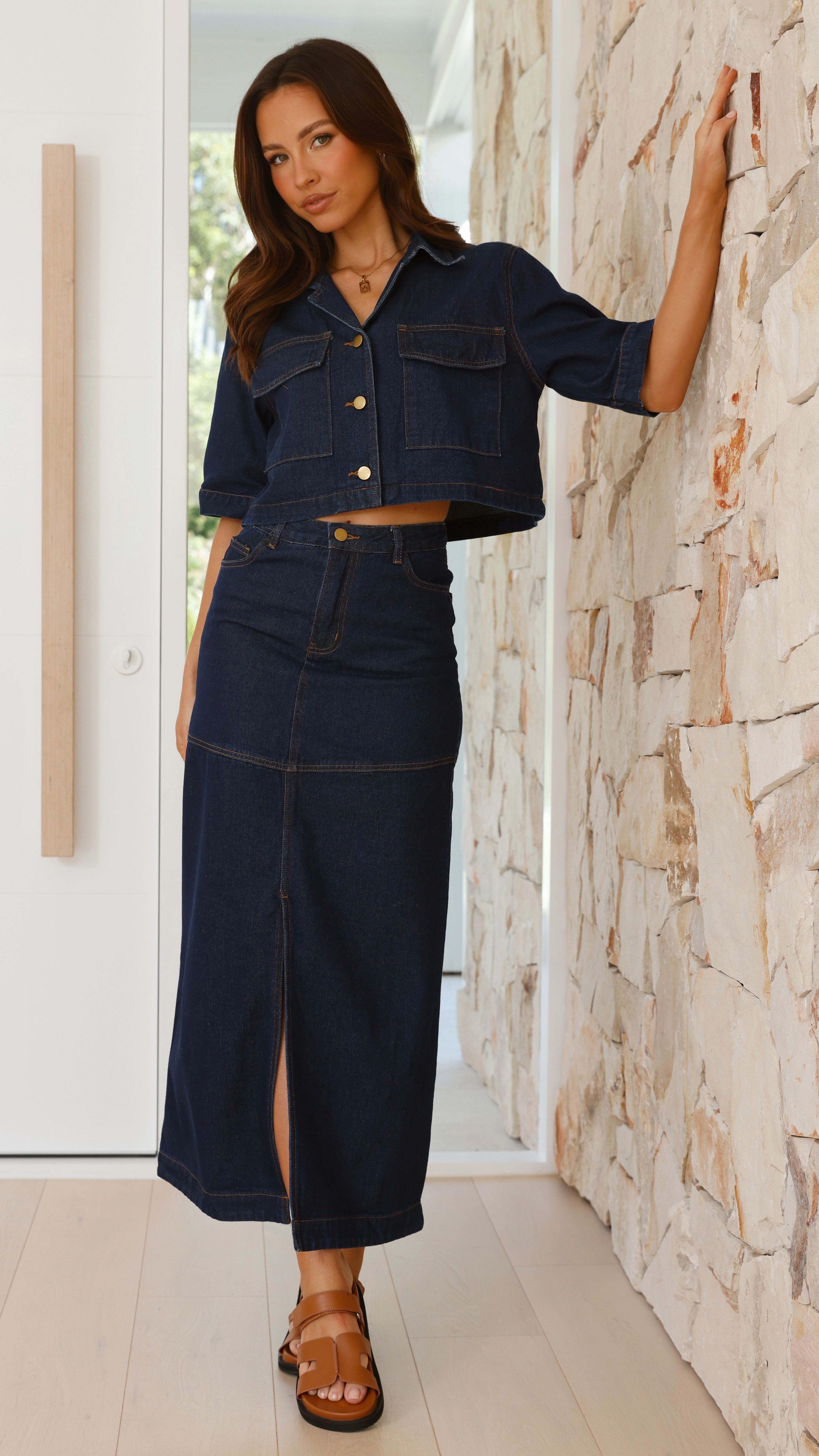 Kaili Maxi Skirt - Indigo Denim
