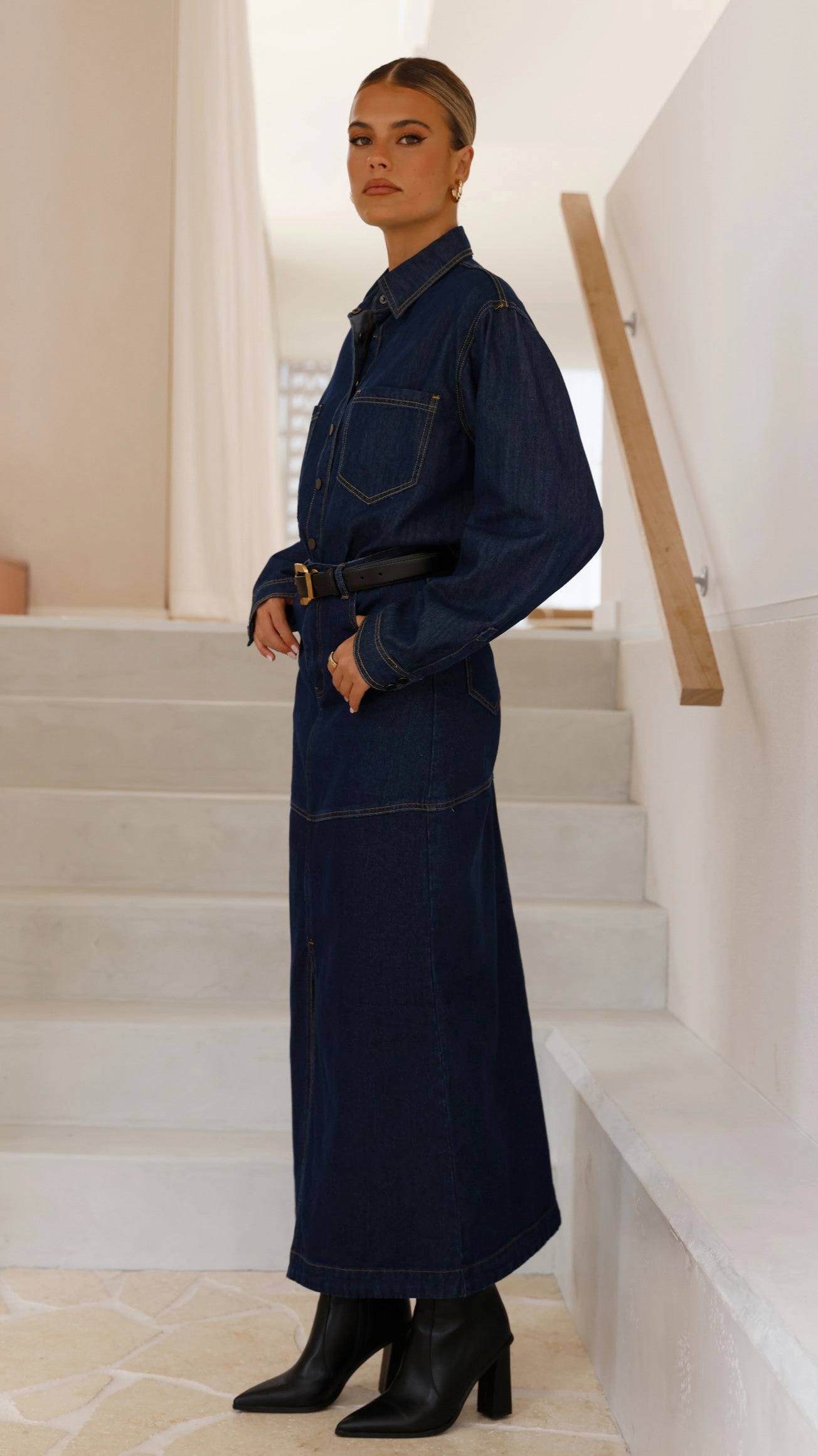 Kaili Maxi Skirt - Indigo Denim