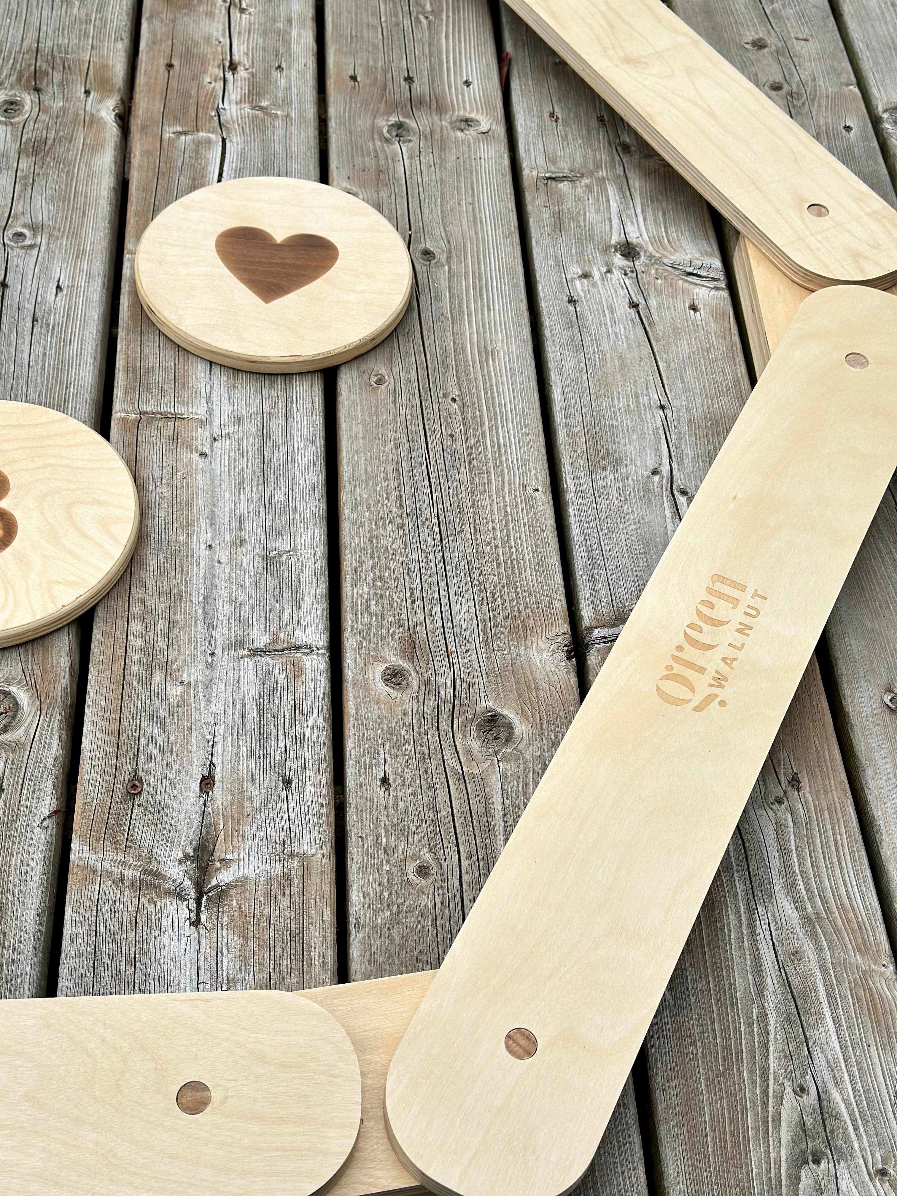 Kids Wooden Balance Beam With Wooden Steeping Stones | 12 Piece Set