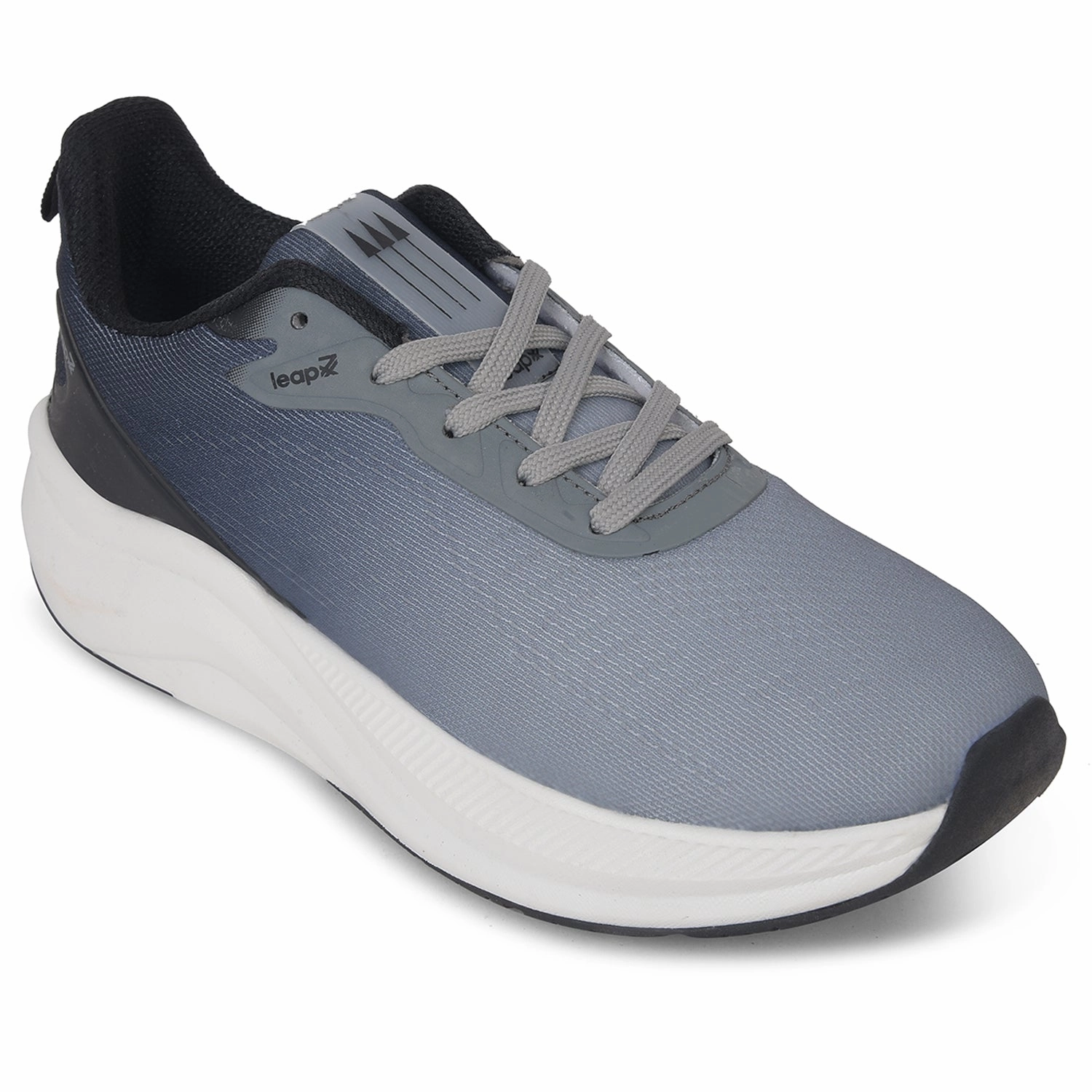 Leap7x Grey Sports Lacing Running Shoes For Men EVERSTAR1E By Liberty