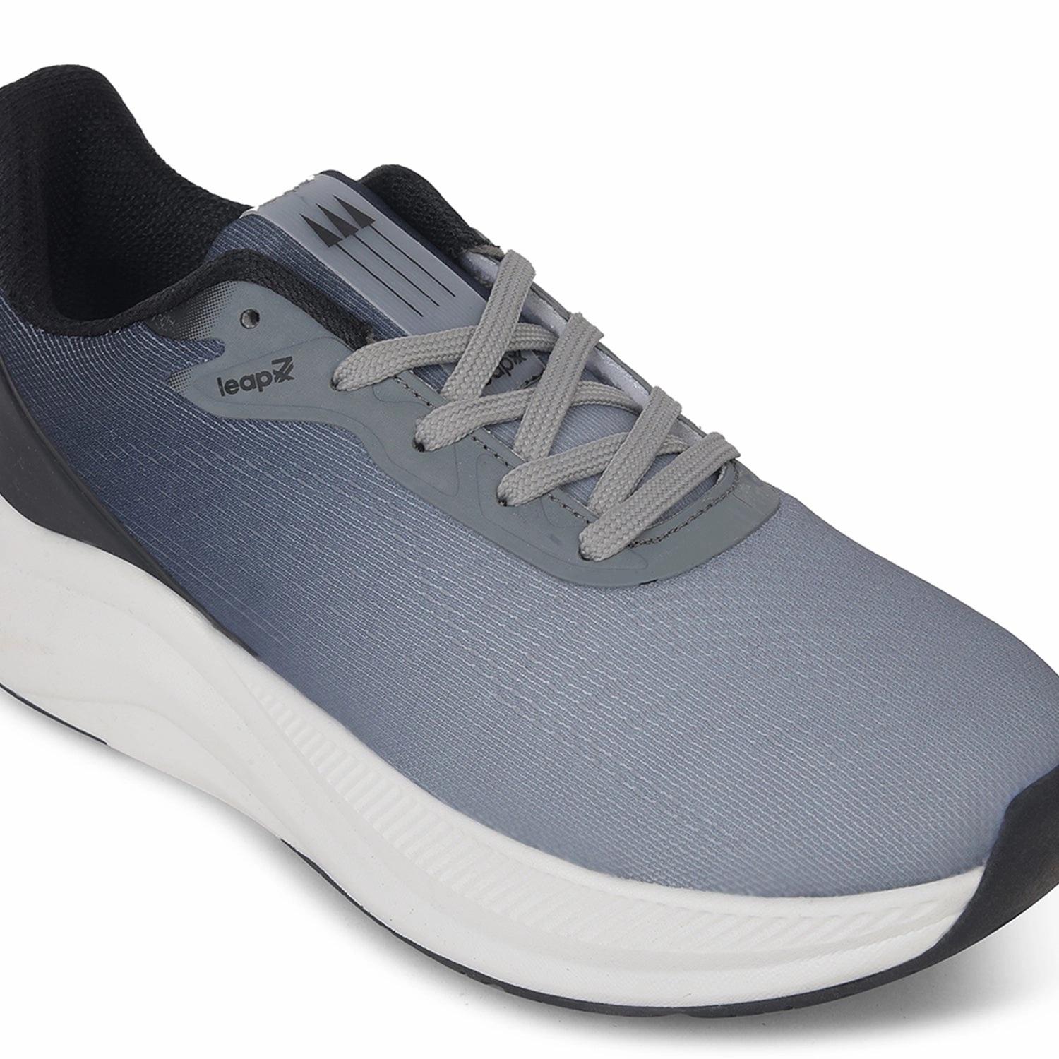 Leap7x Grey Sports Lacing Running Shoes For Men EVERSTAR1E By Liberty