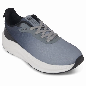Leap7x Grey Sports Lacing Running Shoes For Men EVERSTAR1E By Liberty