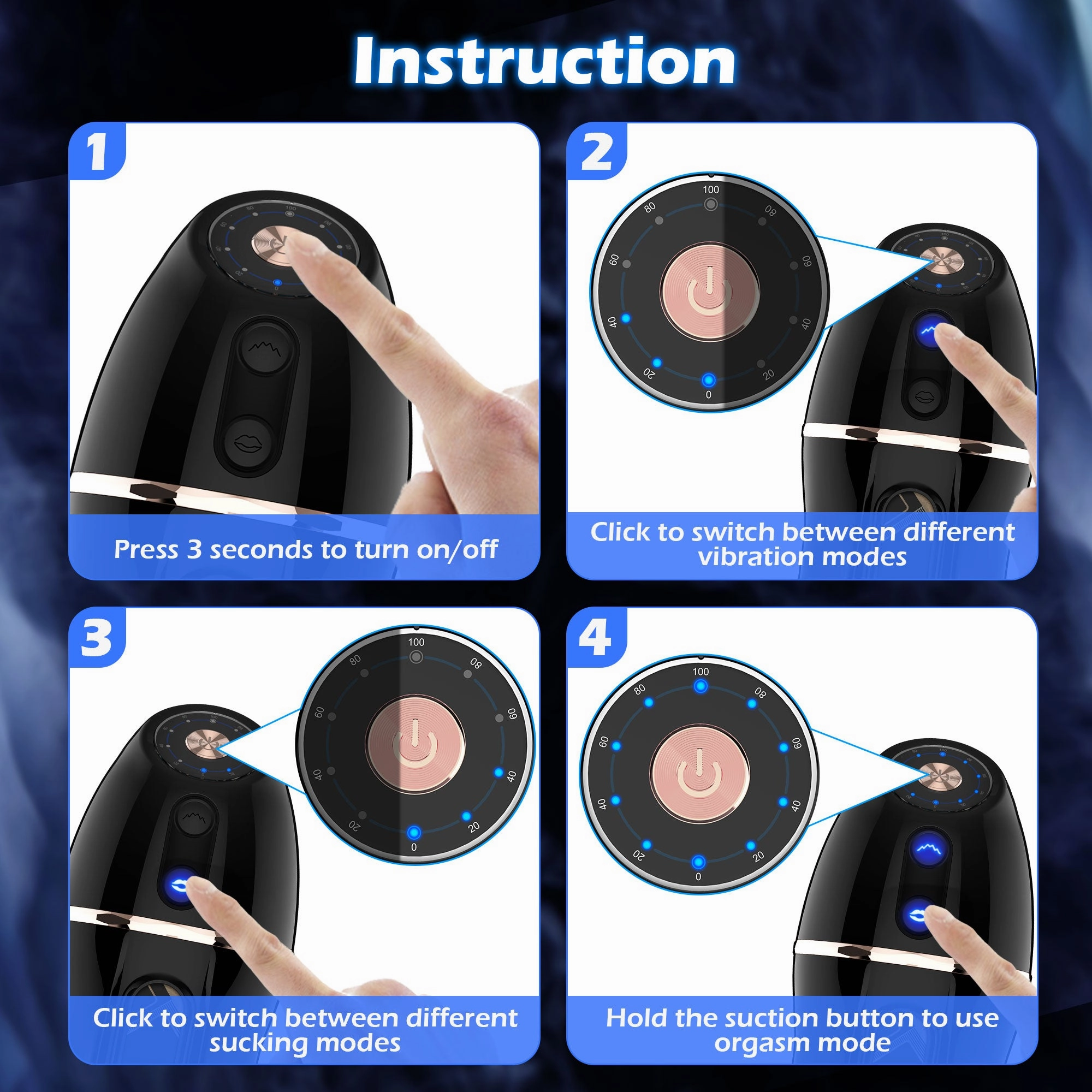 Leo - Automatic Sucking Male Masturbator with Vibration