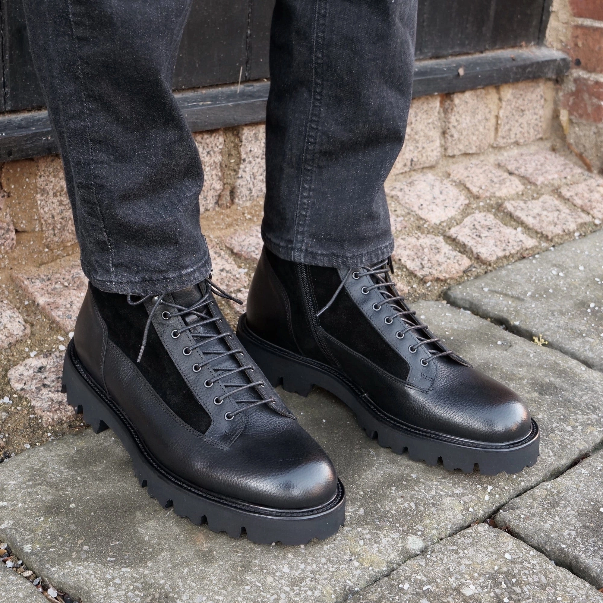 Lewis Combat Lace Boot Black