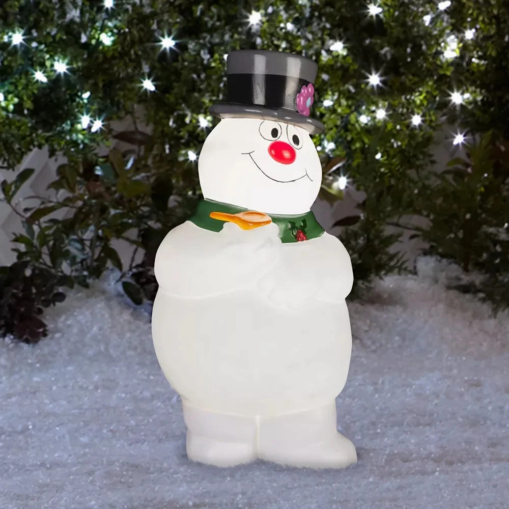 Lighted Blow Mold Outdoor Decor Frosty W/Scarf 24 WB Multi