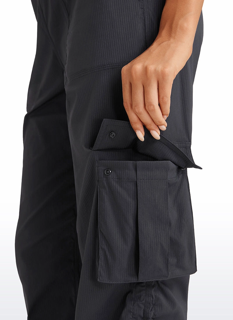 Lightweight Workout Straight Leg Pocket Cargo Pants 30"