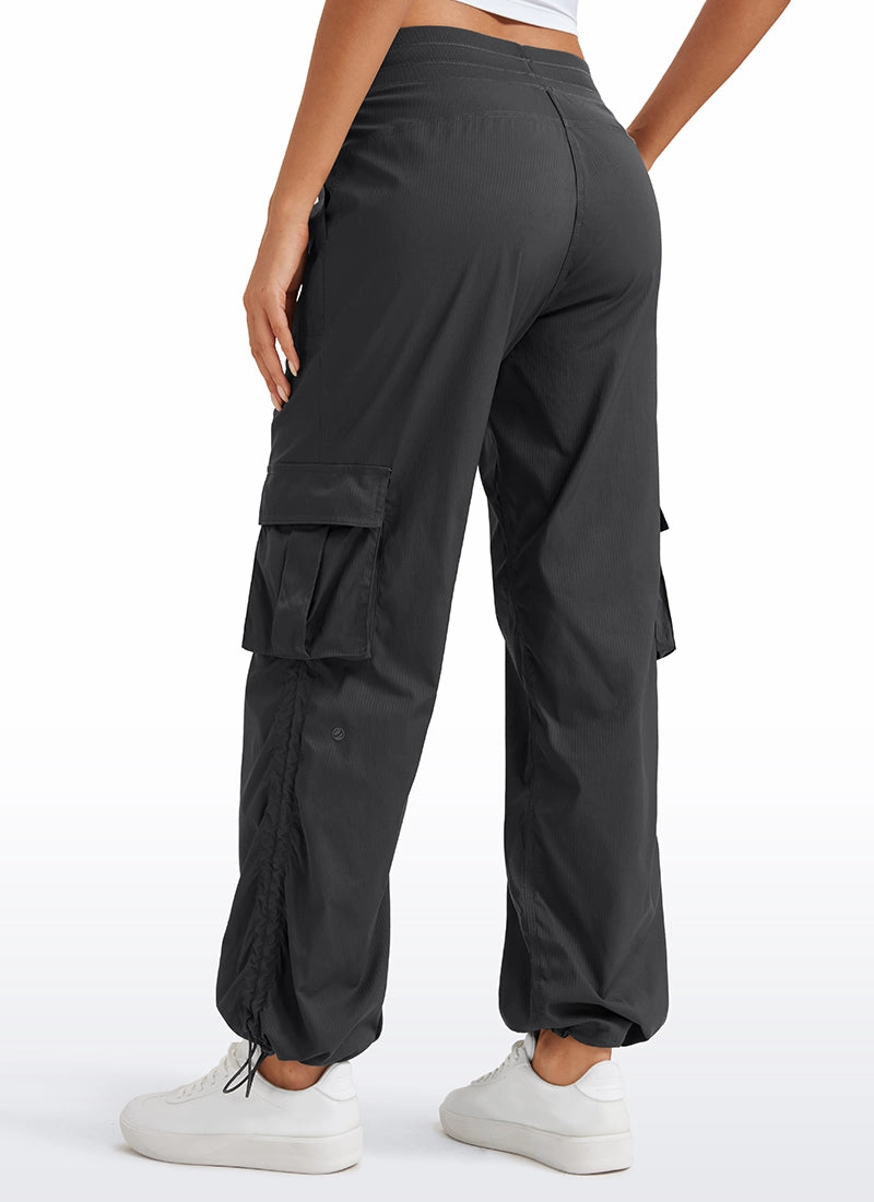Lightweight Workout Straight Leg Pocket Cargo Pants 30"