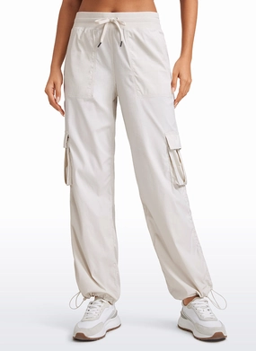 Lightweight Workout Straight Leg Pocket Cargo Pants 30"