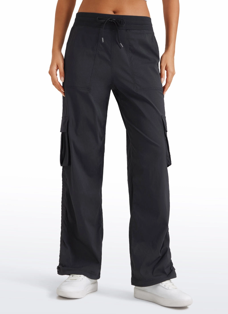 Lightweight Workout Straight Leg Pocket Cargo Pants 30"