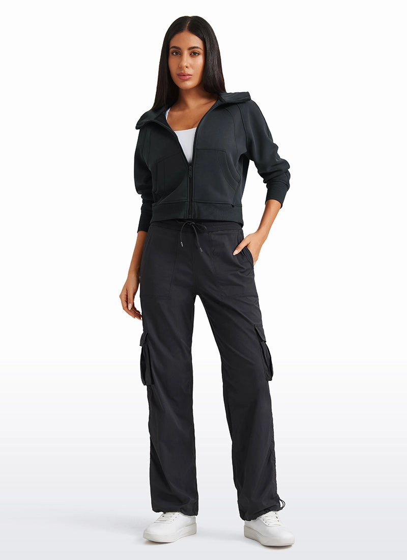 Lightweight Workout Straight Leg Pocket Cargo Pants 30"