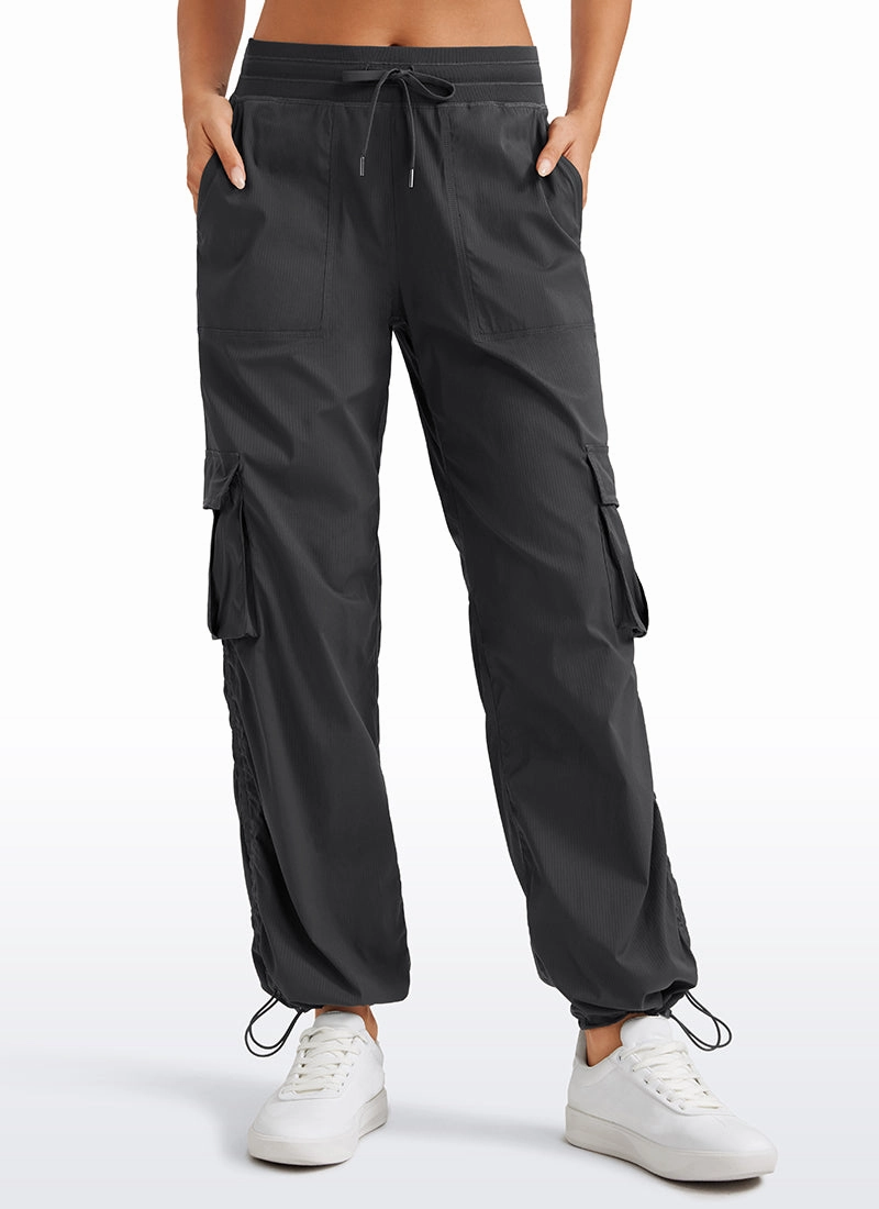 Lightweight Workout Straight Leg Pocket Cargo Pants 30"
