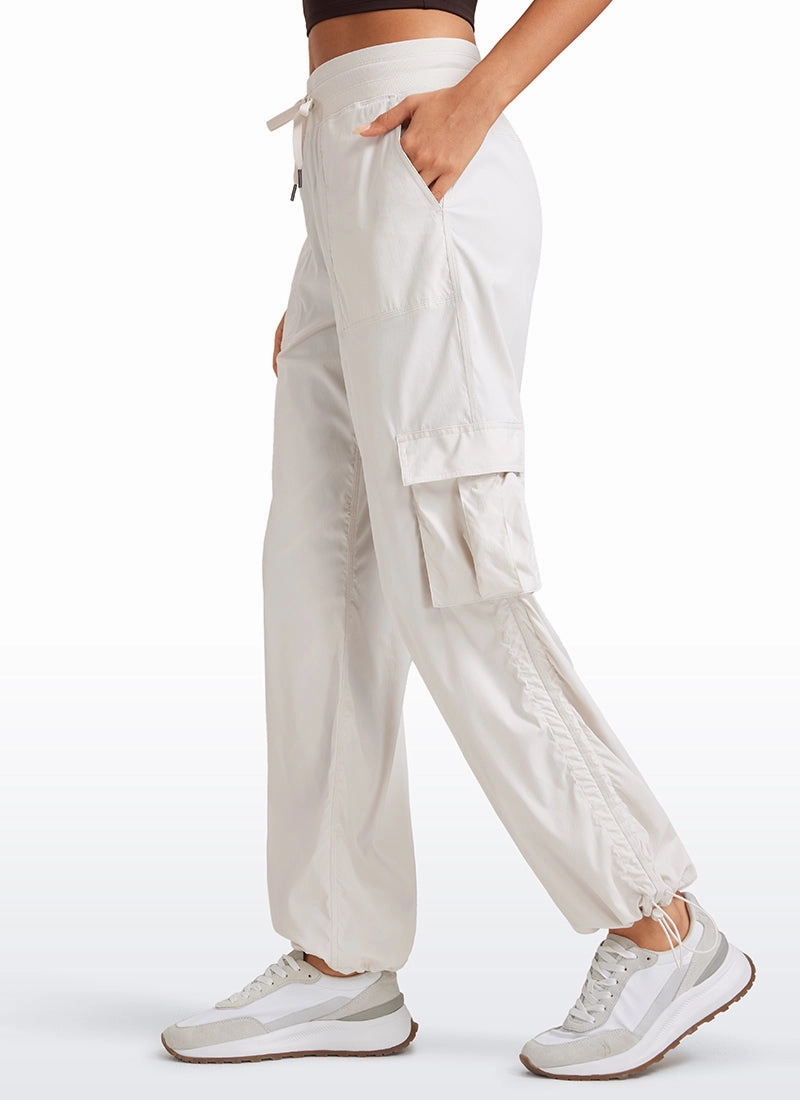 Lightweight Workout Straight Leg Pocket Cargo Pants 30"