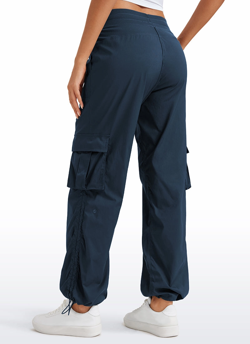 Lightweight Workout Straight Leg Pocket Cargo Pants 30"