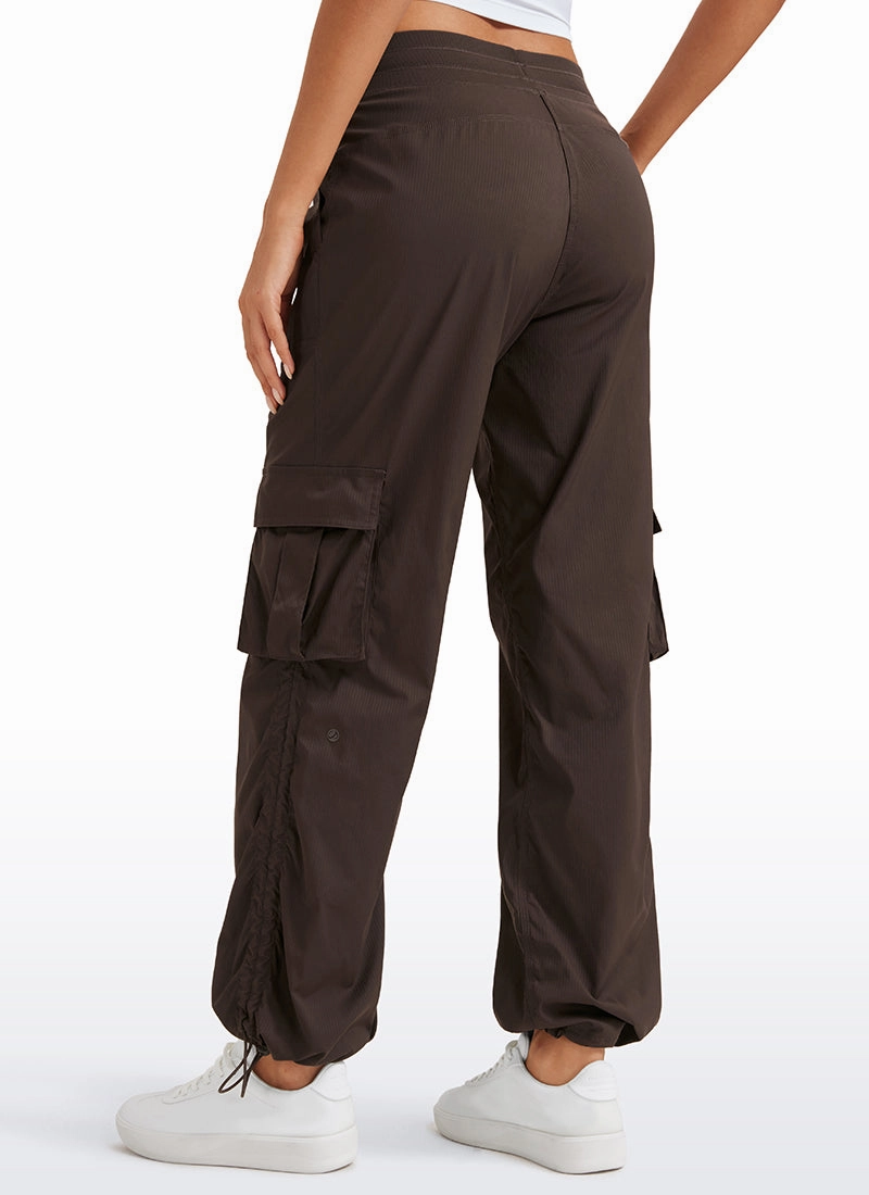 Lightweight Workout Straight Leg Pocket Cargo Pants 30"