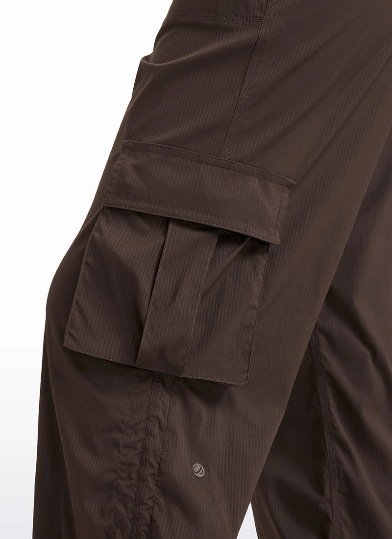 Lightweight Workout Straight Leg Pocket Cargo Pants 30"