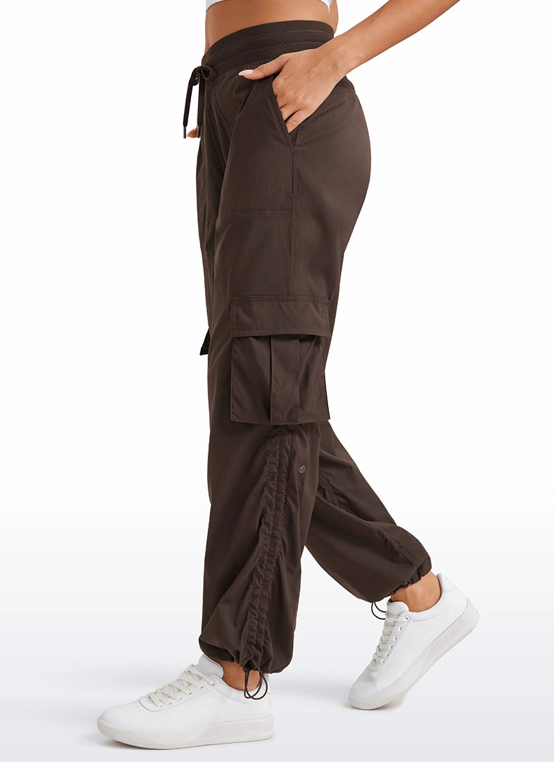 Lightweight Workout Straight Leg Pocket Cargo Pants 30"