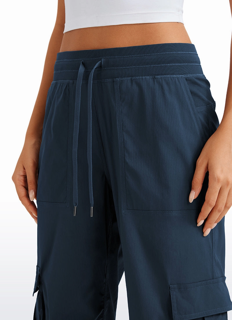 Lightweight Workout Straight Leg Pocket Cargo Pants 30"