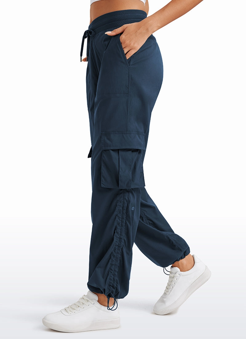Lightweight Workout Straight Leg Pocket Cargo Pants 30"