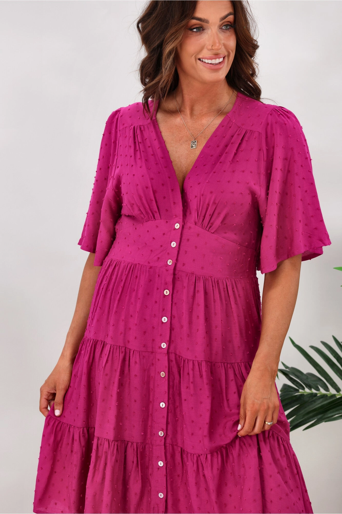 Lillie & Mia Layla Dots Mini Dress Pink