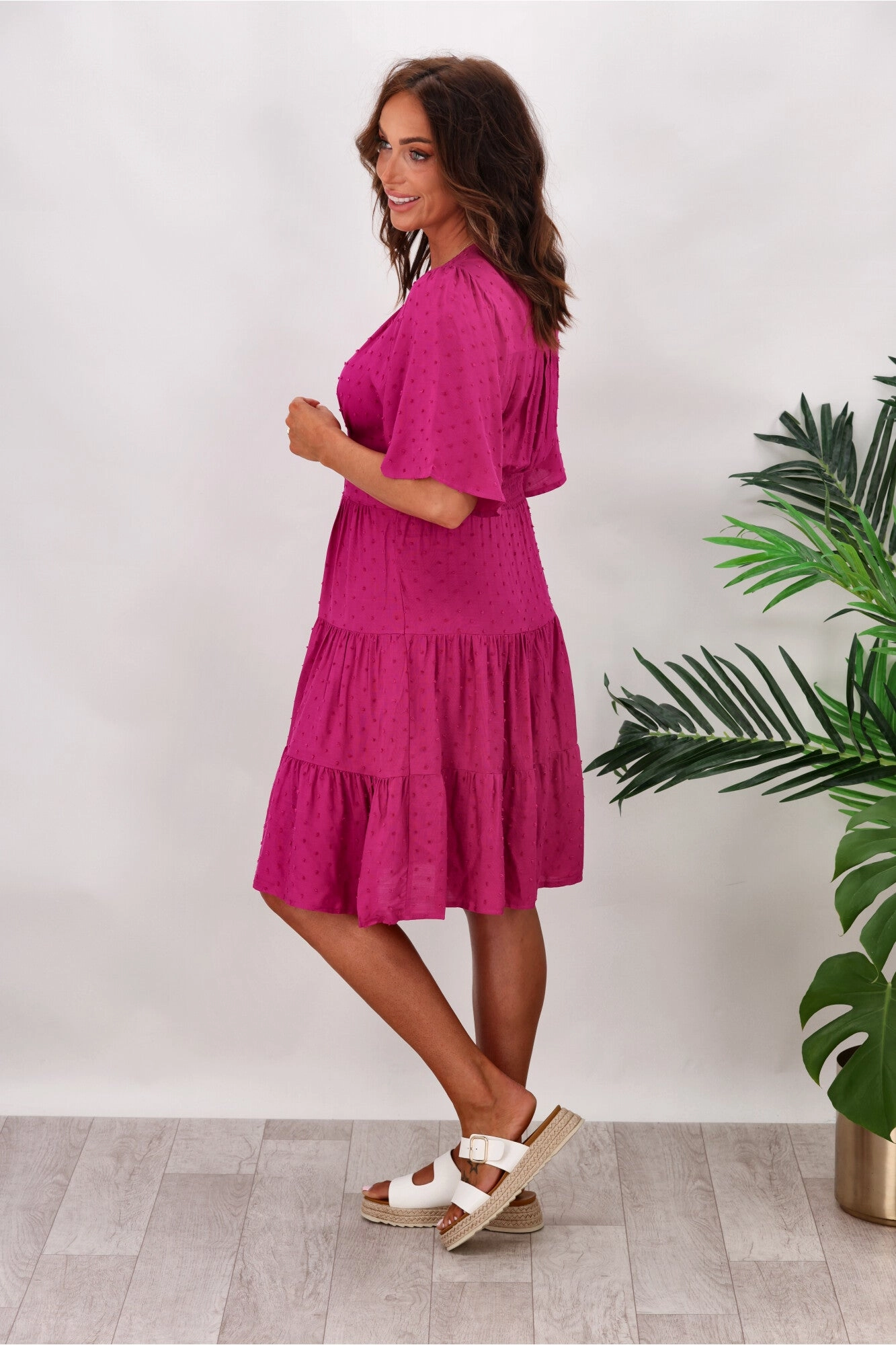 Lillie & Mia Layla Dots Mini Dress Pink
