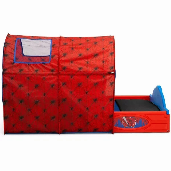 Marvel Spider-Man Sleep and Play Toddler Bed with Tent