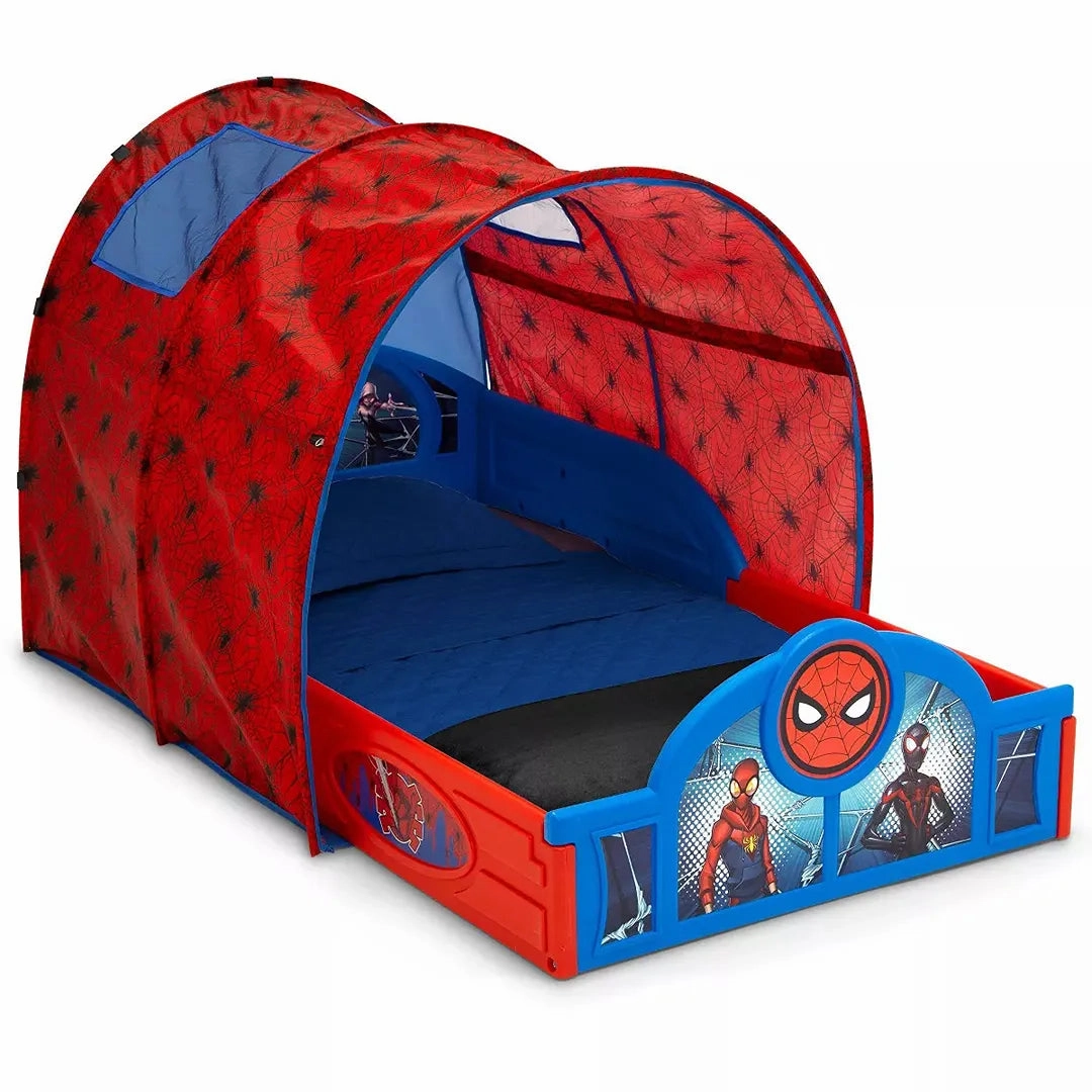 Marvel Spider-Man Sleep and Play Toddler Bed with Tent