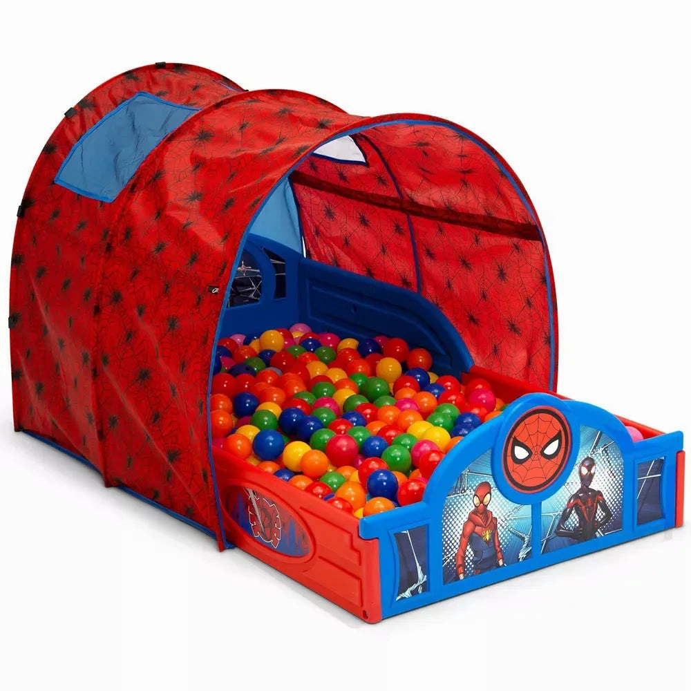 Marvel Spider-Man Sleep and Play Toddler Bed with Tent