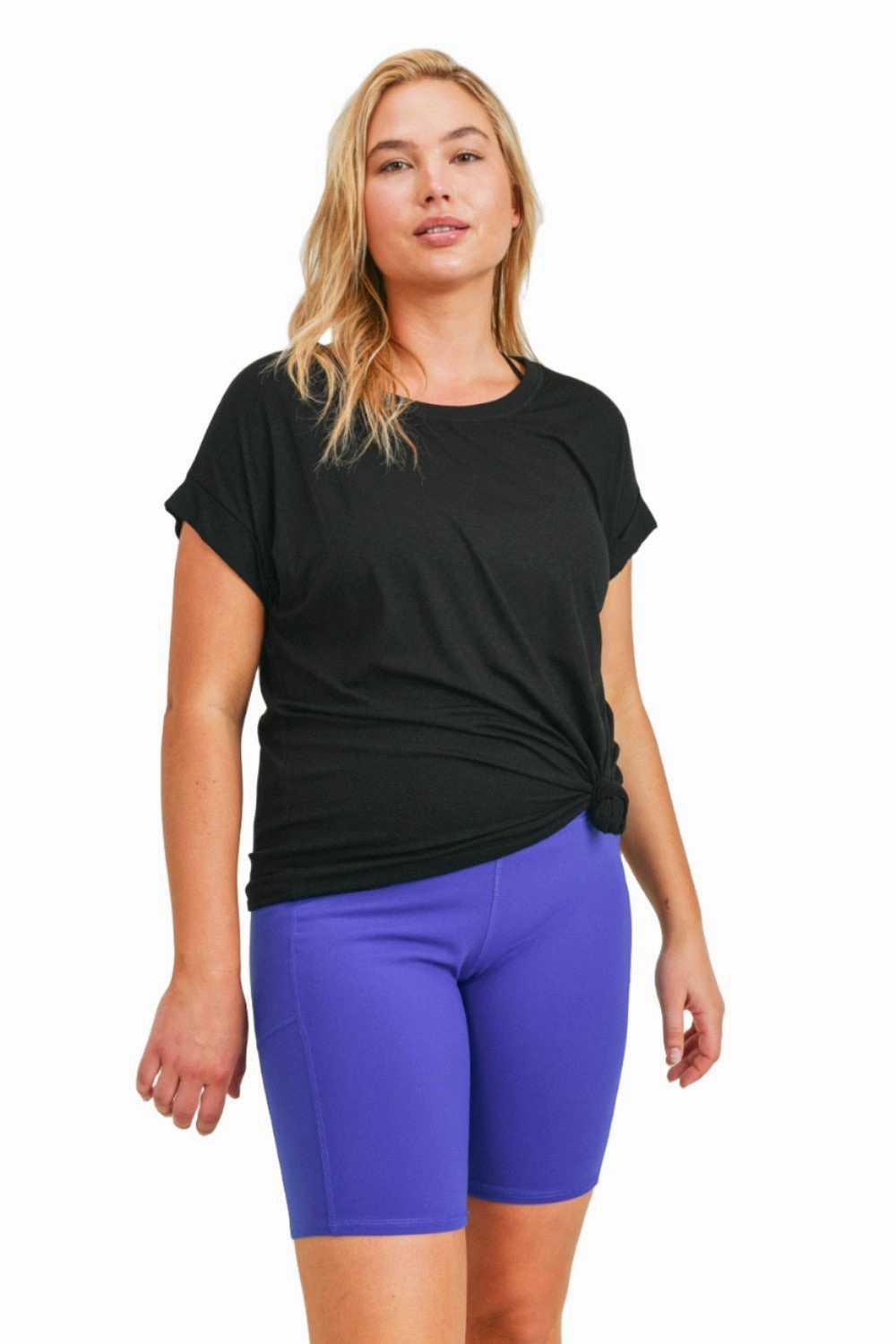 Mono B Cuff Sleeve T-Shirt KT11779 Plus