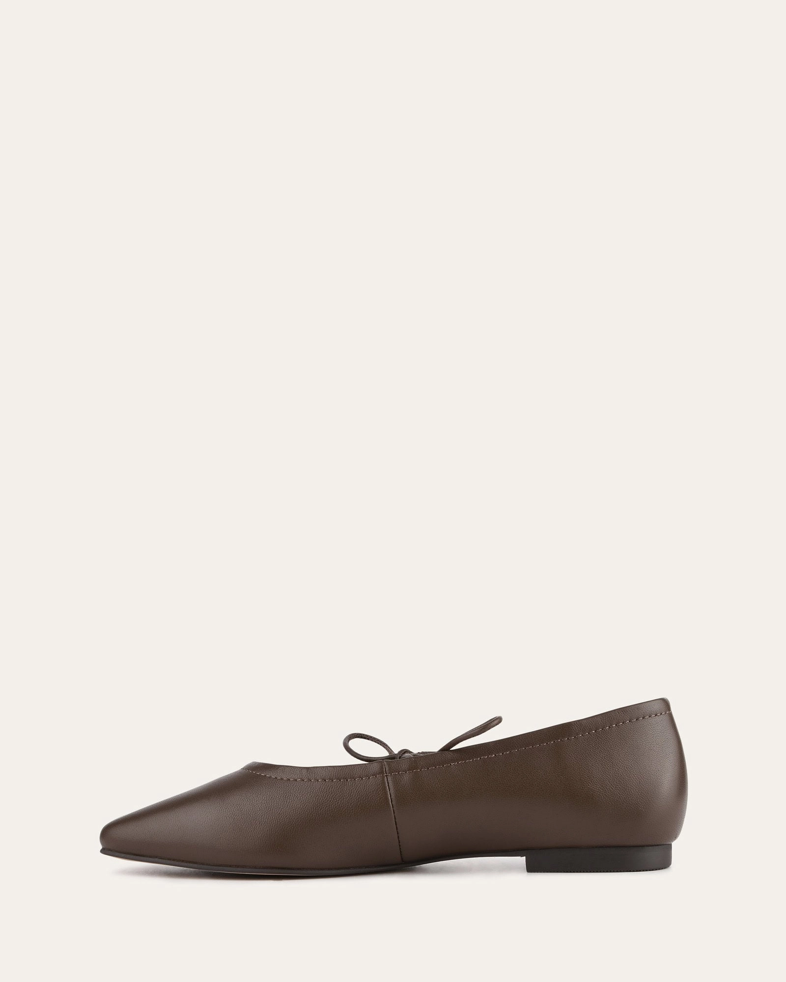 PETAL CASUAL FLATS DARK RYE LEATHER