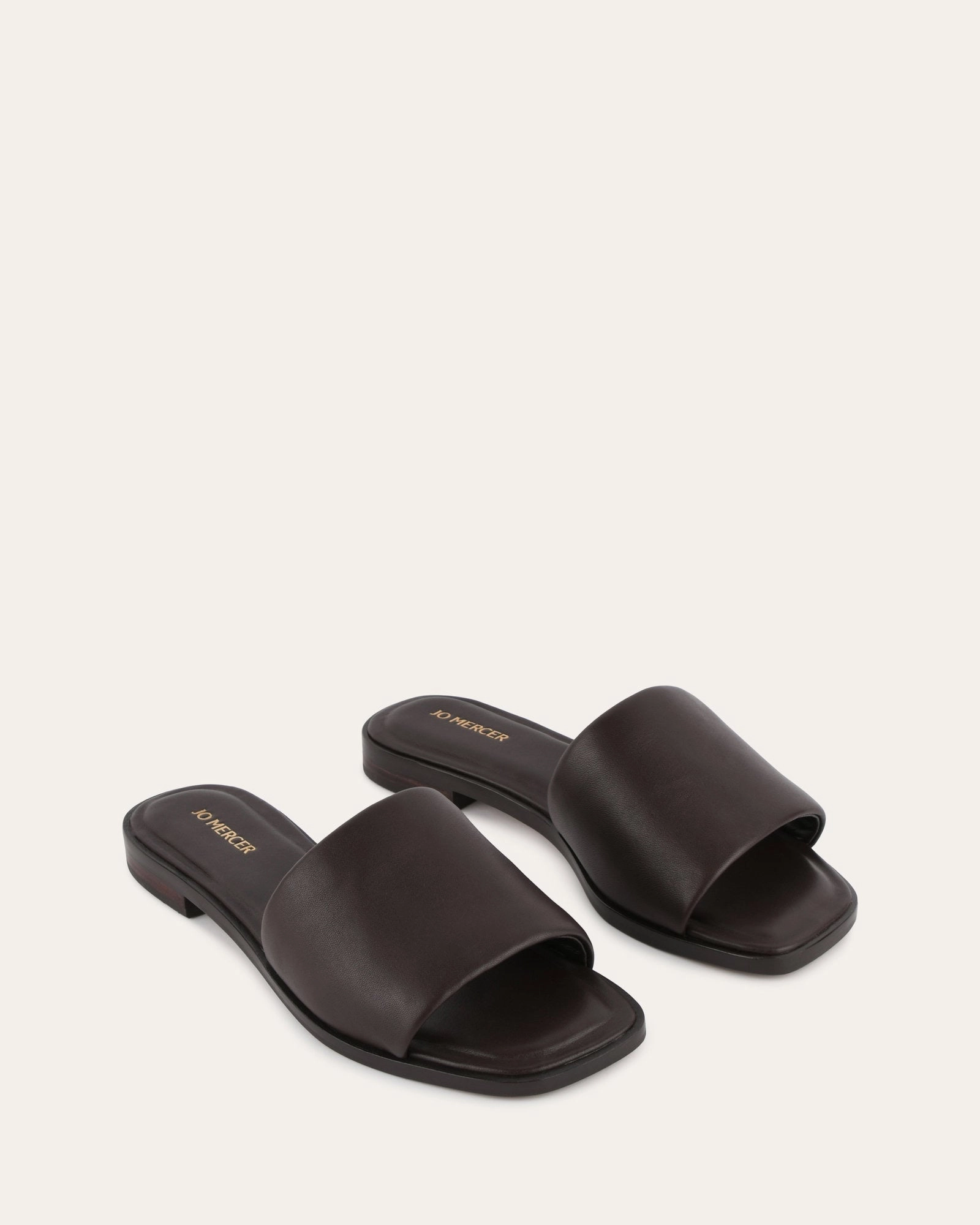 PICASSO FLAT SLIDE CACAO LEATHER