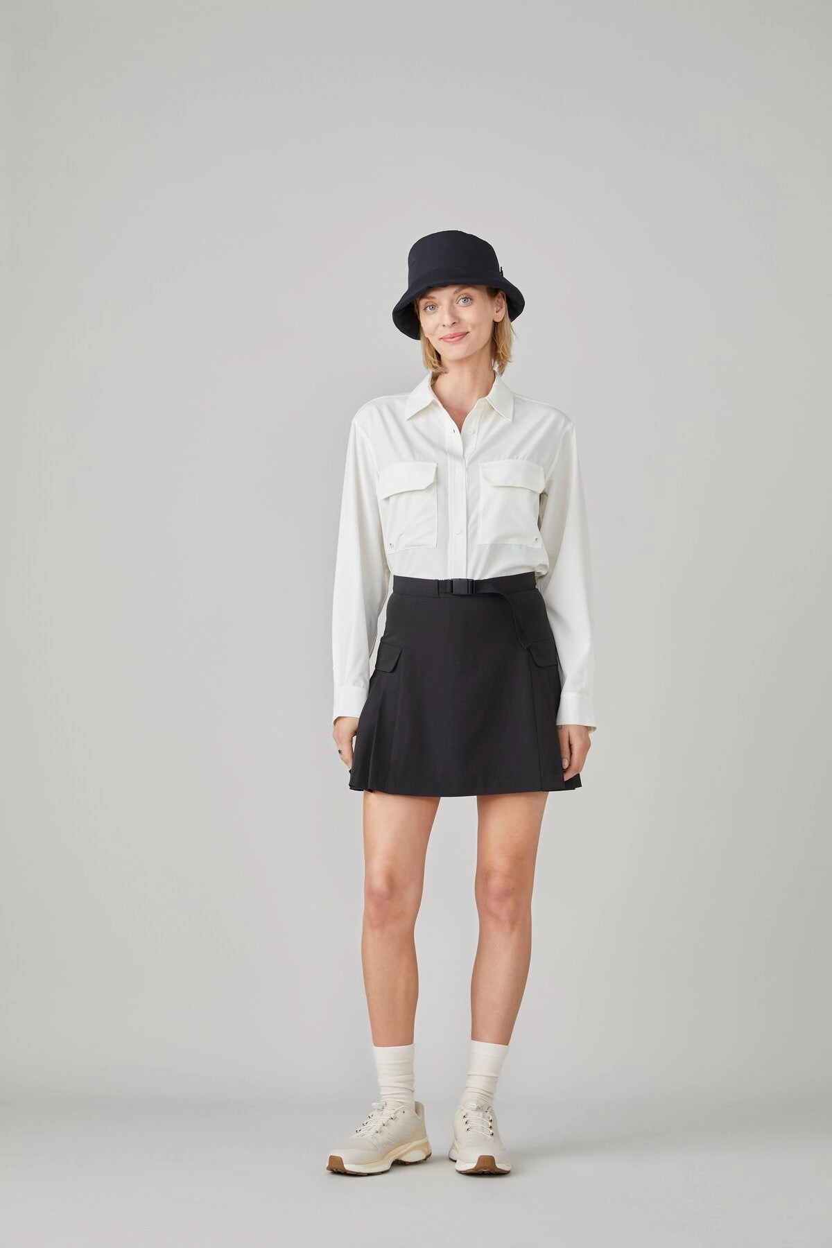 Pleated Cargo Skort