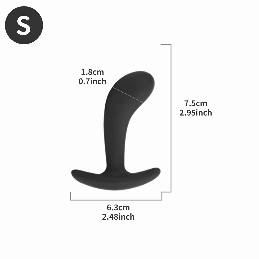 Premium Silicone Black Butt Plug Anal Toy Set Waterproof Prostate & G-Spot Stimulator
