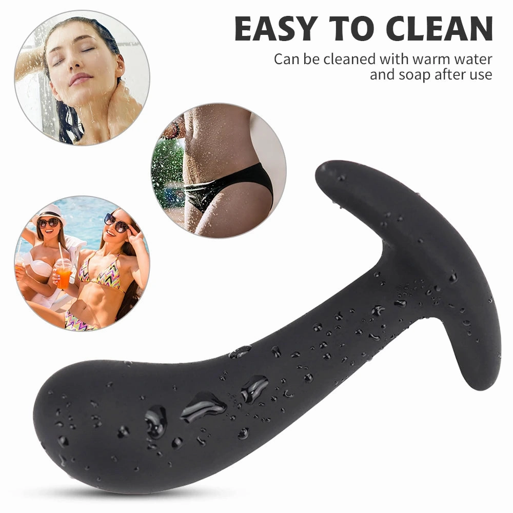 Premium Silicone Black Butt Plug Anal Toy Set Waterproof Prostate & G-Spot Stimulator