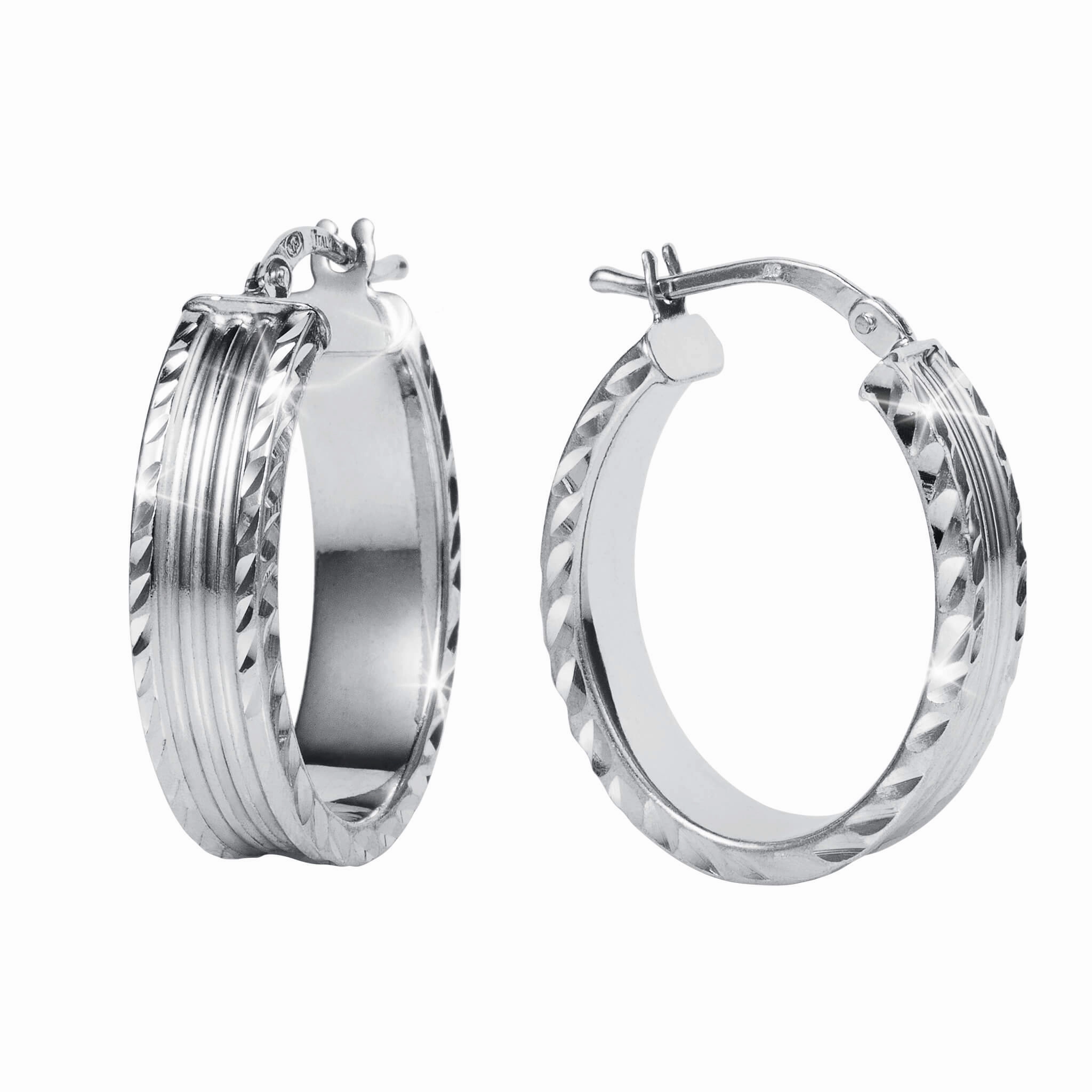 Roma Treasures Oval Hoop Earrings