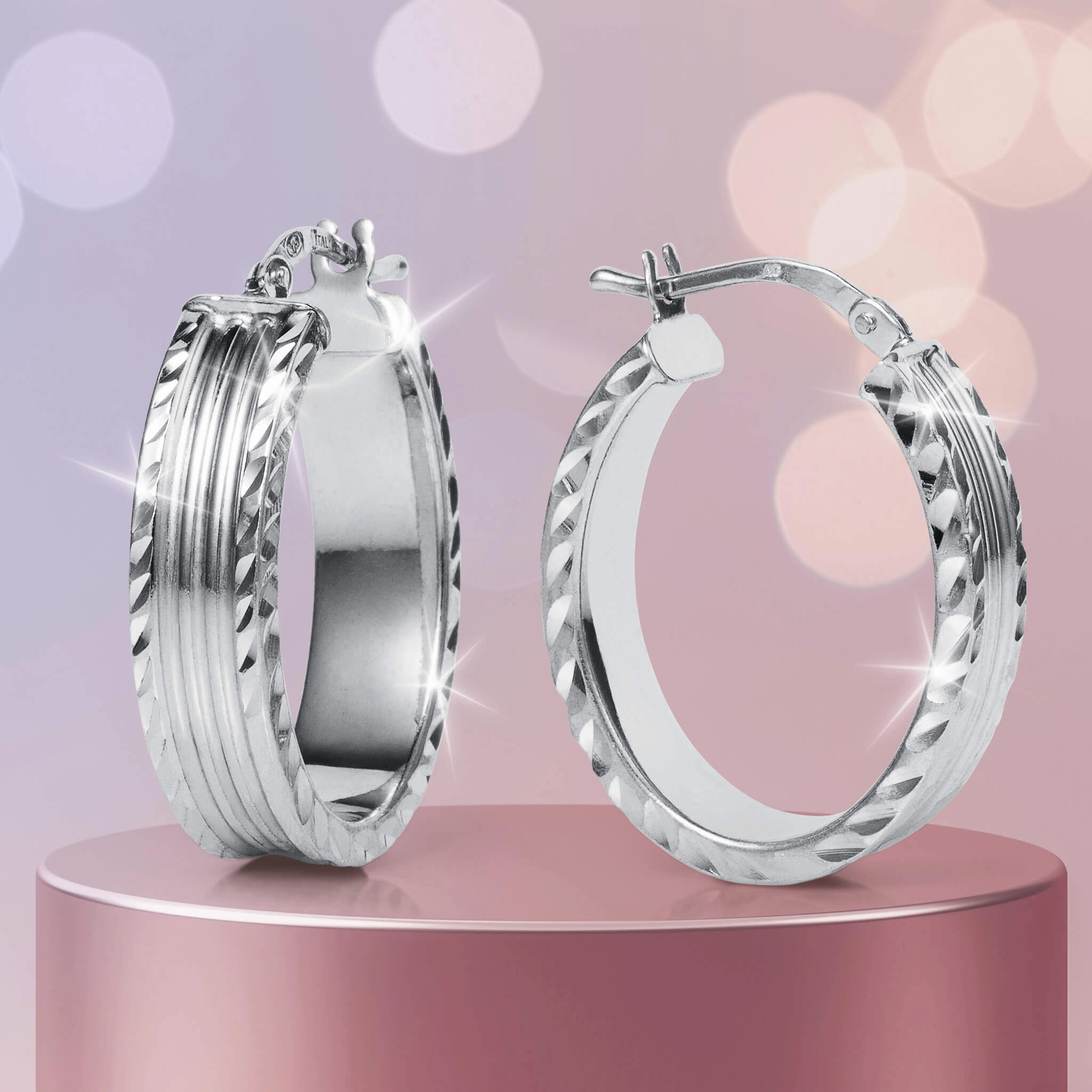 Roma Treasures Oval Hoop Earrings