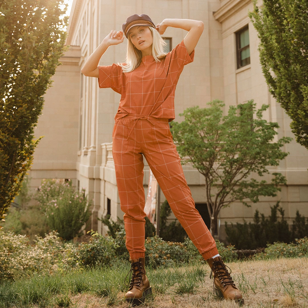 Rust Windowpane Jetsetters