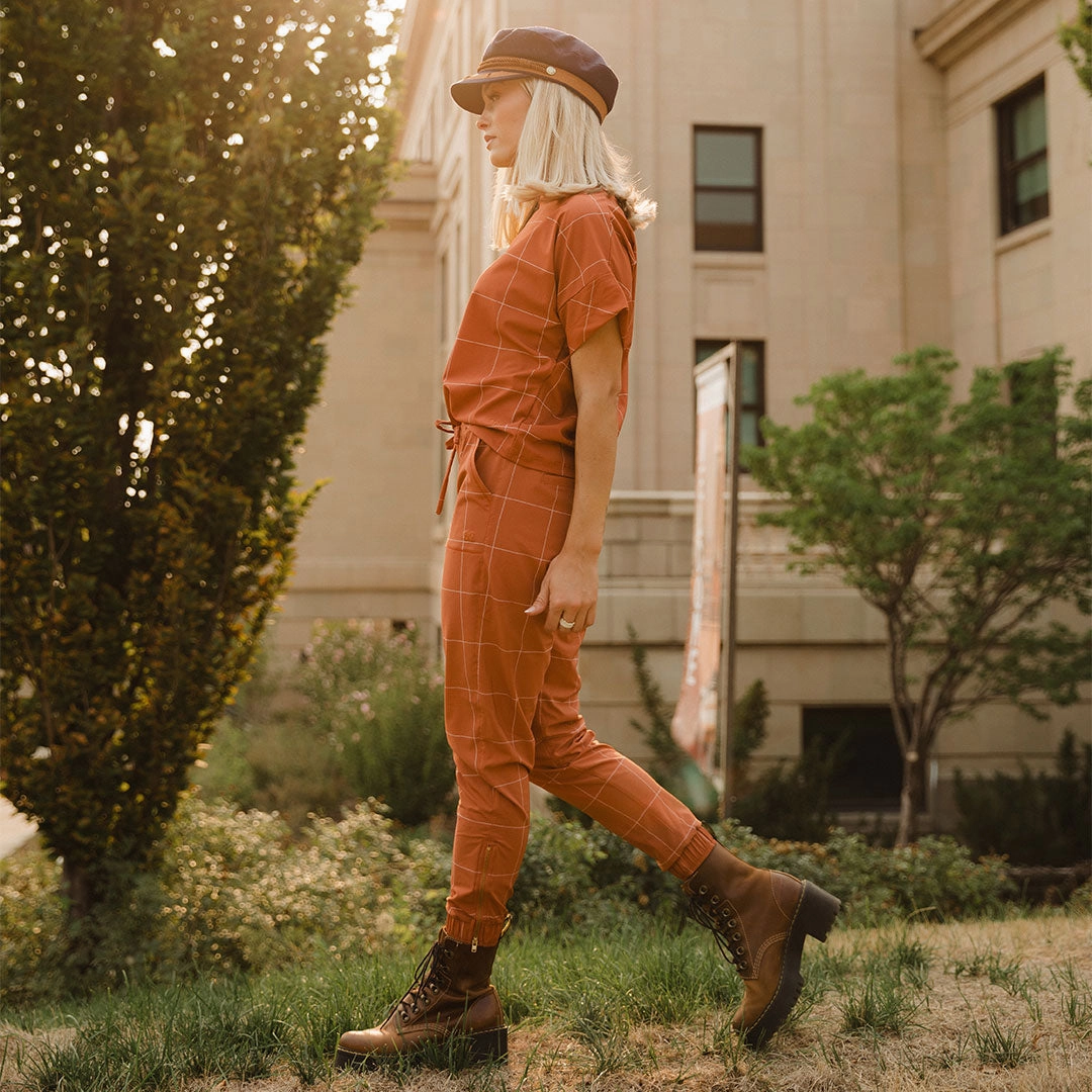 Rust Windowpane Jetsetters