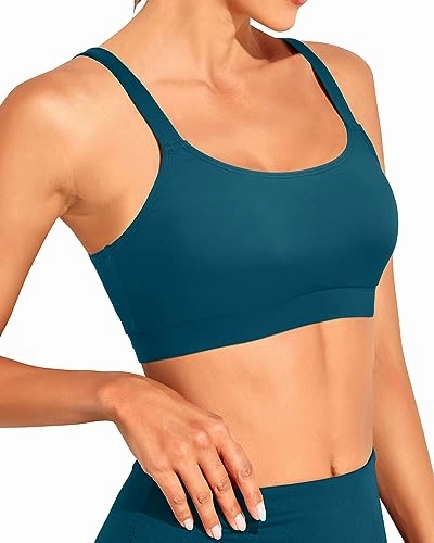 Scoop Neck Padded Sports Bra Bikini Top