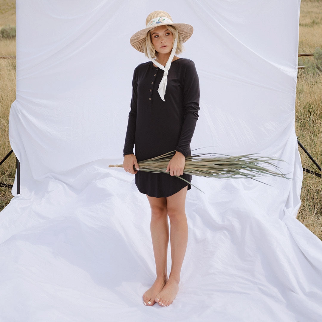 Serenity PJ Dress, Black