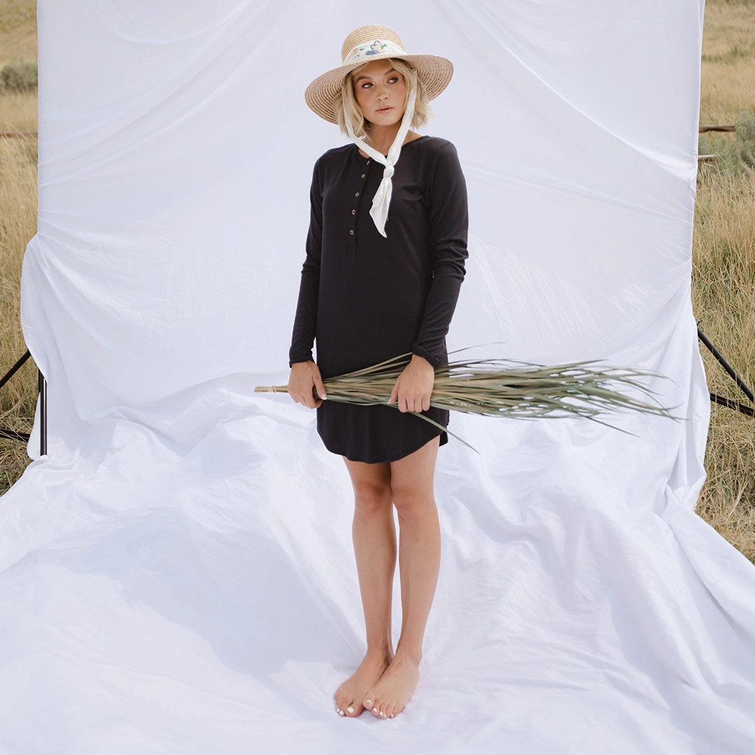 Serenity PJ Dress, Black