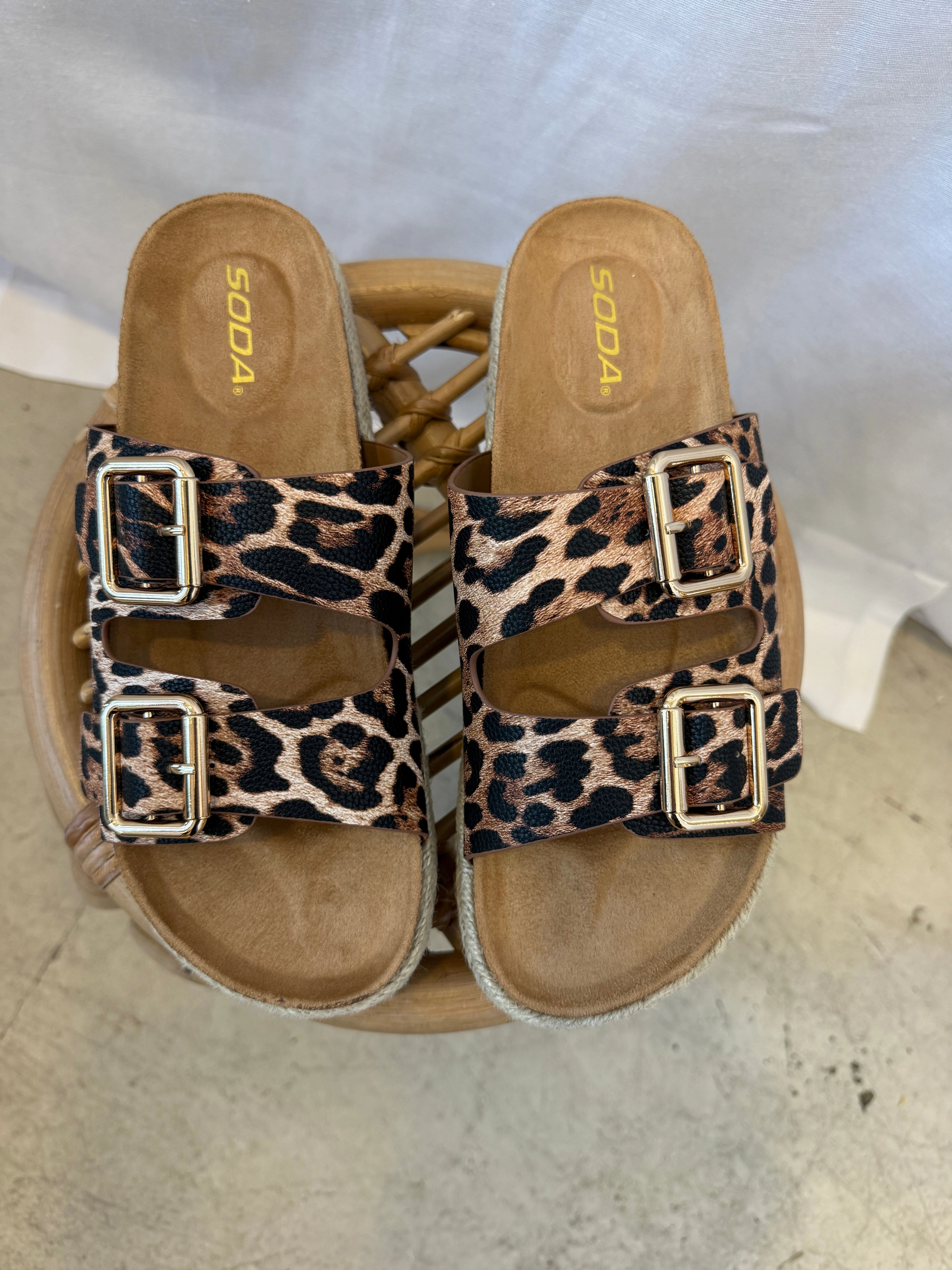 Soda Marfa Leopard Sandal