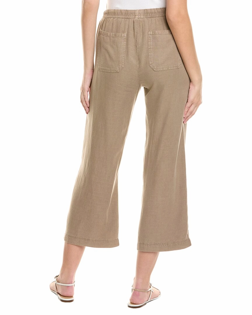 Splendid Angie Crop Linen-Blend Wide Leg Pant