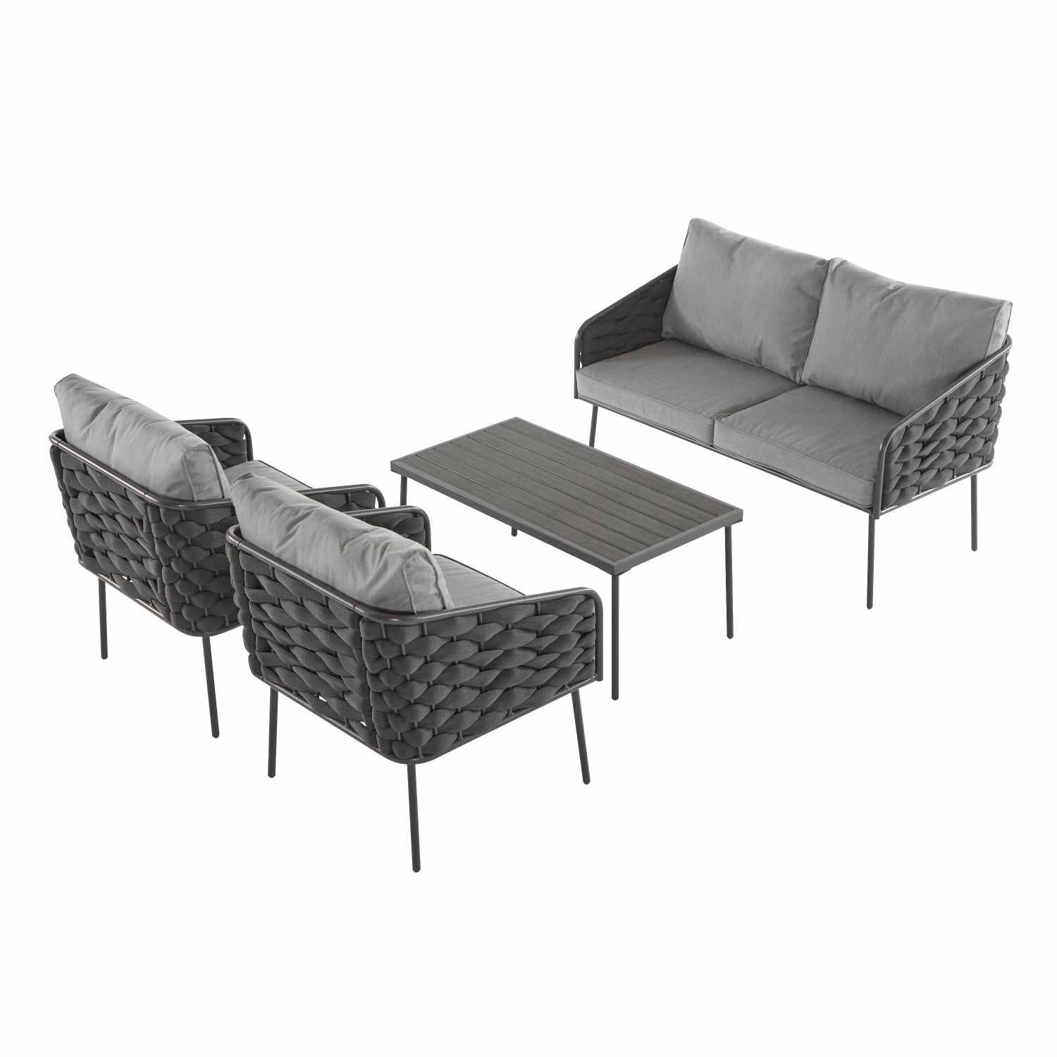 Streamdale 4-Piece Outdoor Patio Furniture Set with Cushions