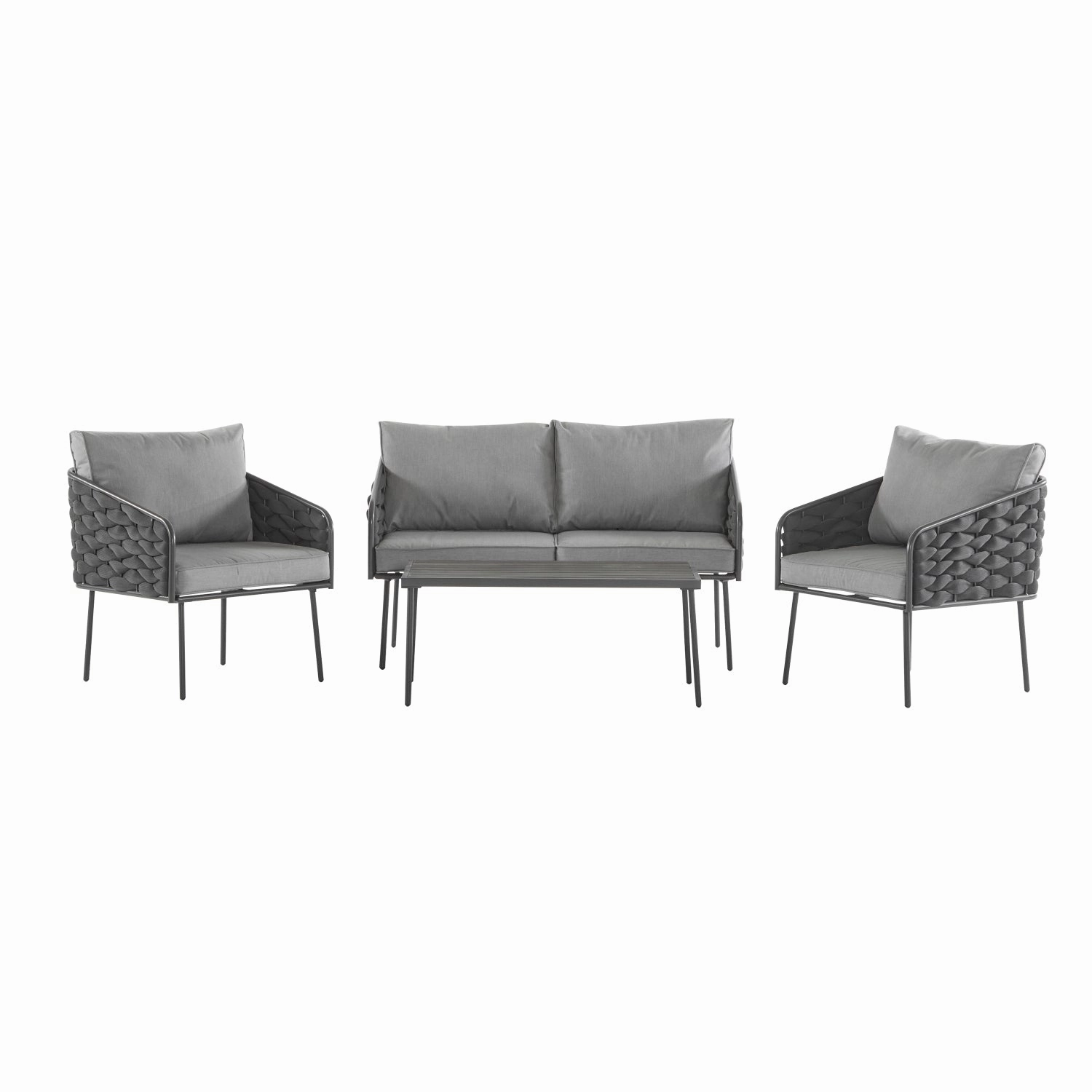 Streamdale 4-Piece Outdoor Patio Furniture Set with Cushions