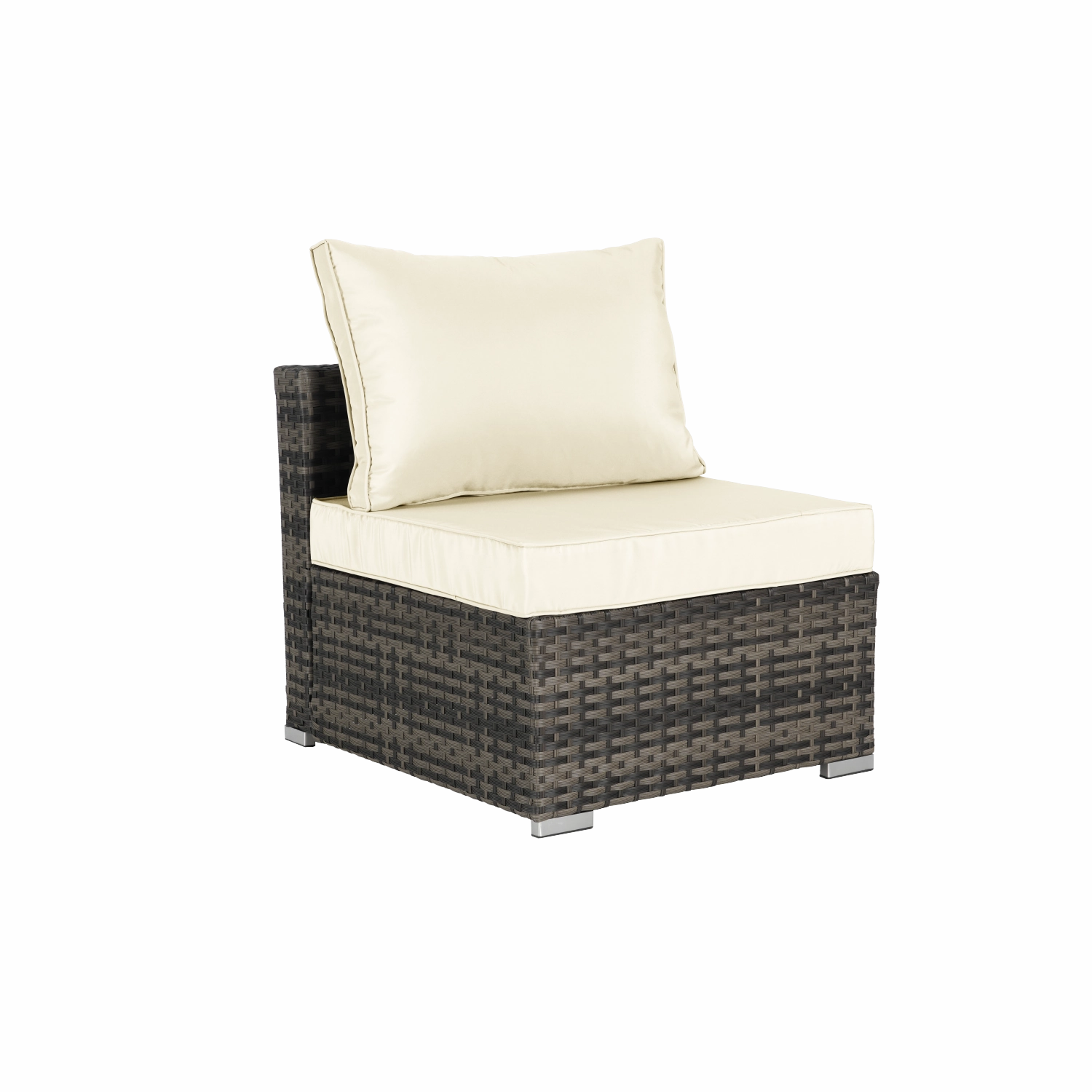 Streamdale Outdoor Wicker Patio Sofa Set with Cushions & Table