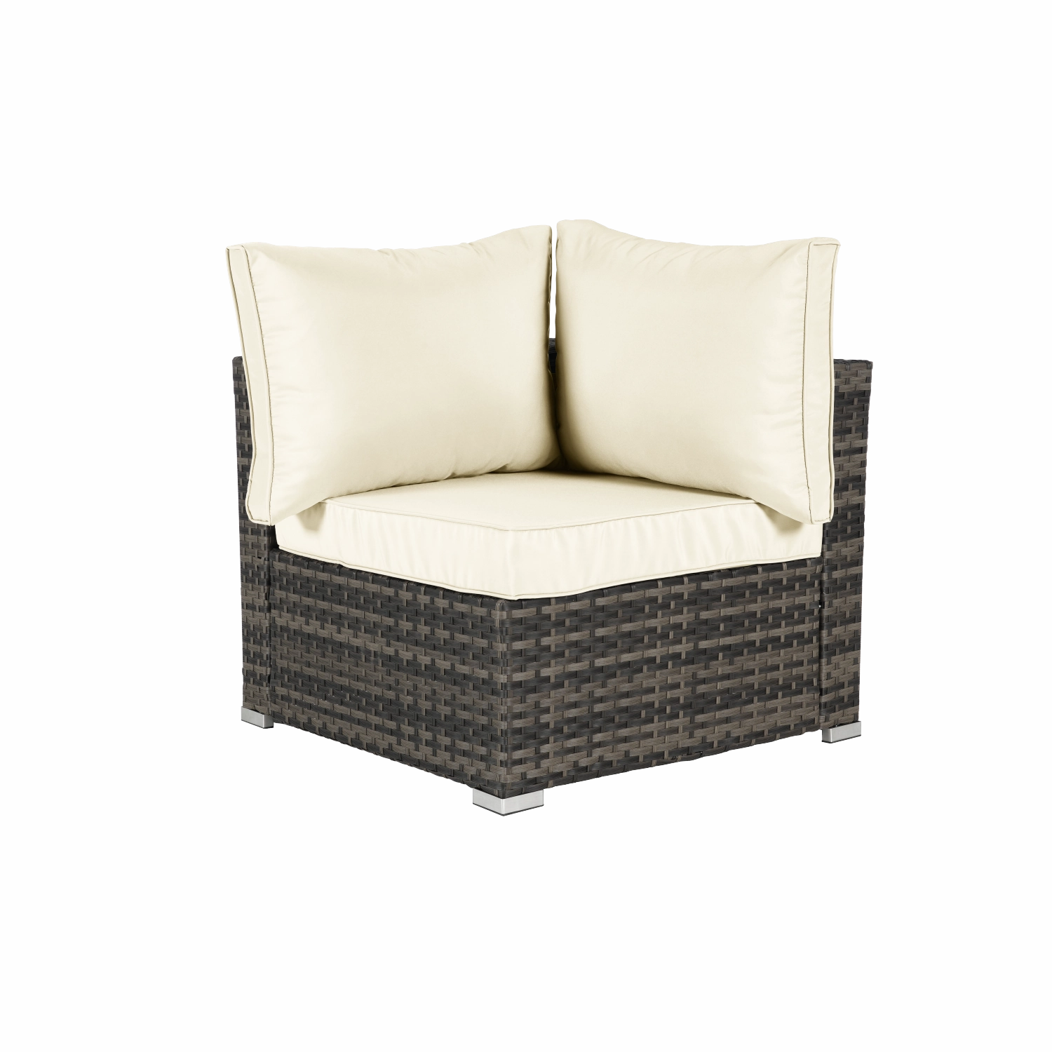 Streamdale Outdoor Wicker Patio Sofa Set with Cushions & Table